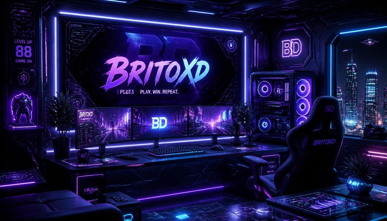 1344x768 epic cyberpunk gaming setup banner britoxd
