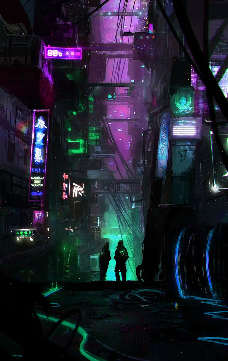 800x1264 Cyberpunk HD phone wallpaper