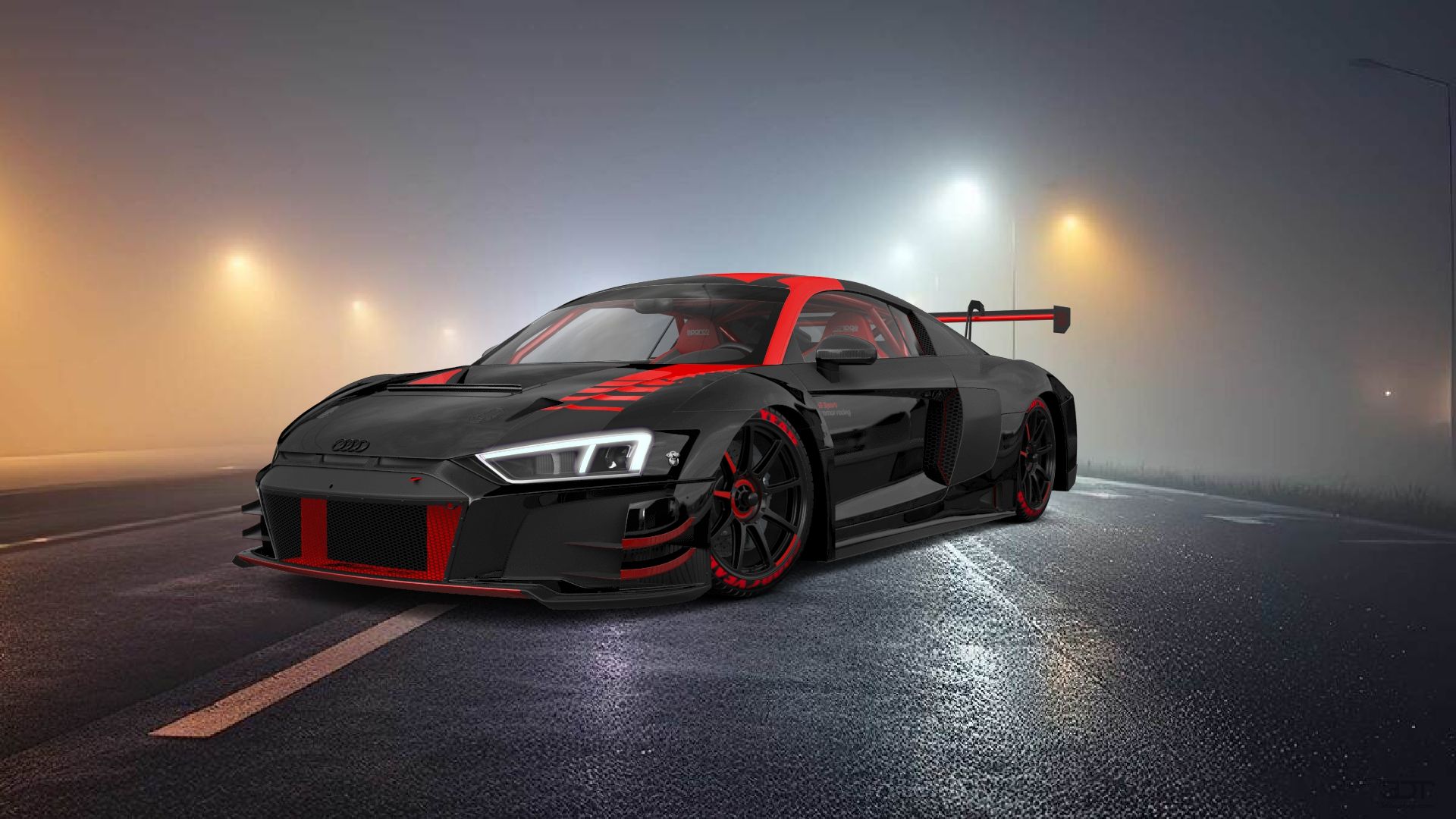 1920x1080 SRT_LEN10's Audi R8 2019 with Headlights, Taillights, F. Window DecalsDTuning