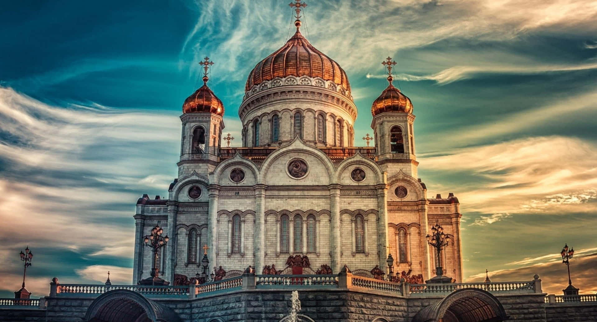 1920x1038 Download Majestic_ Orthodox_ Cathedral_ Sunset Wallpaper