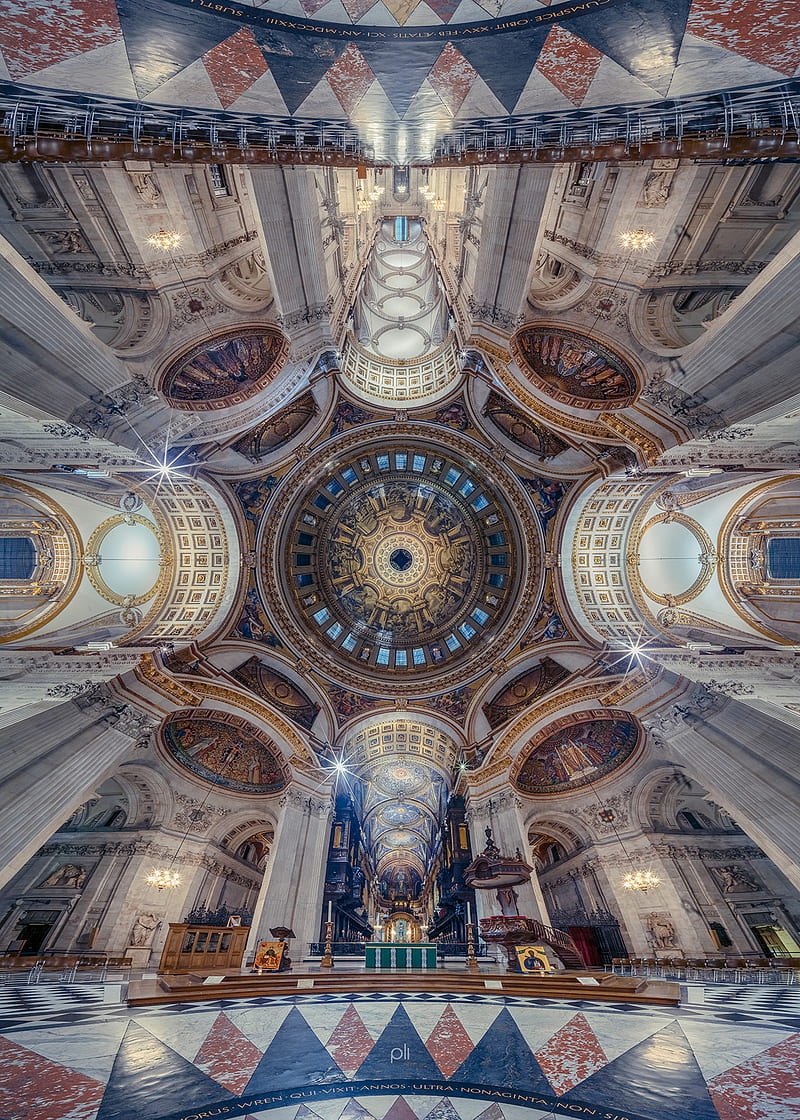 800x1120 Architecture, interior, cathedral, Peter Li, church, ceiling, manipulation, Altar, HD phone wallpaper