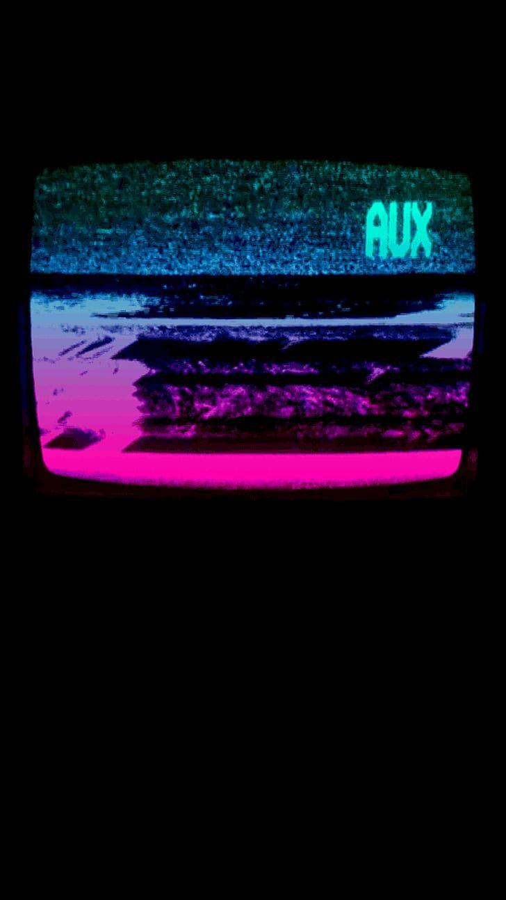 728x1294 HD wallpaper: vaporwave, Computer screen, artwork, glitch art