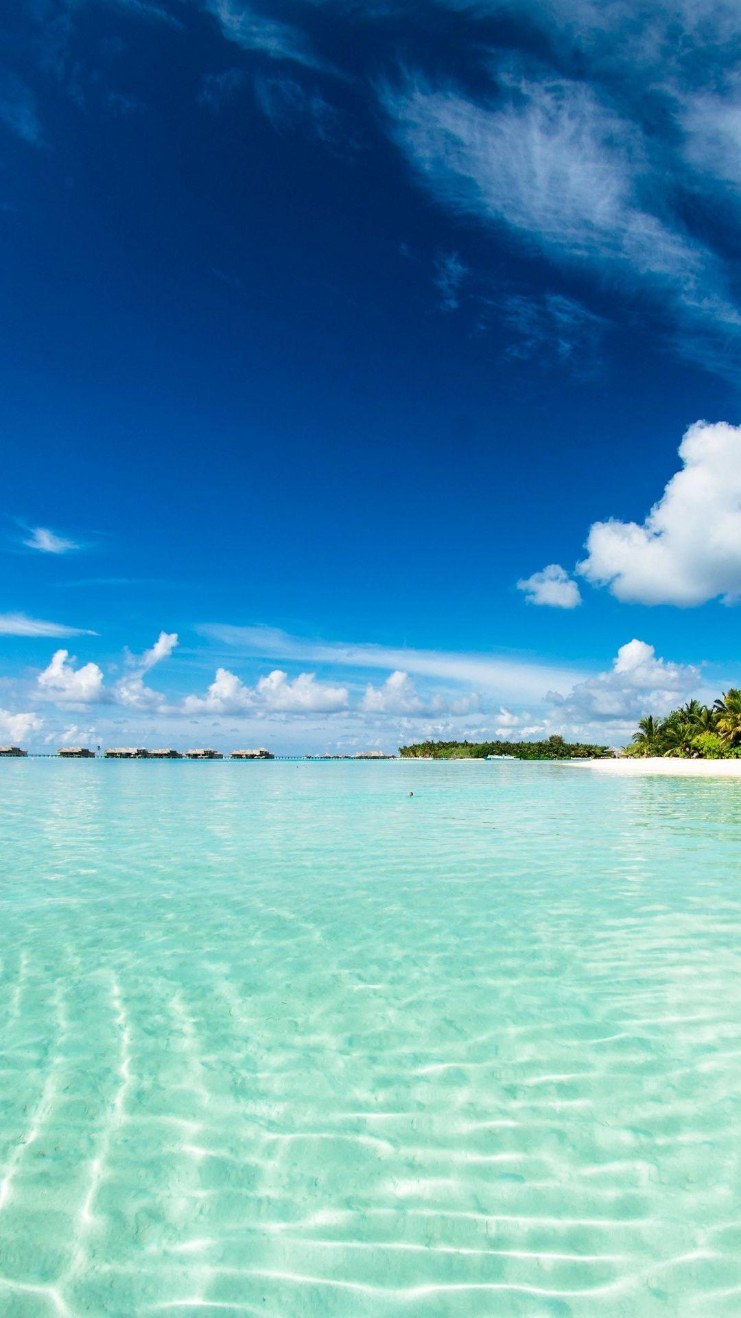 1080x1920 Holiday, tropical island, sea, blue, sunny day, 1080x1920