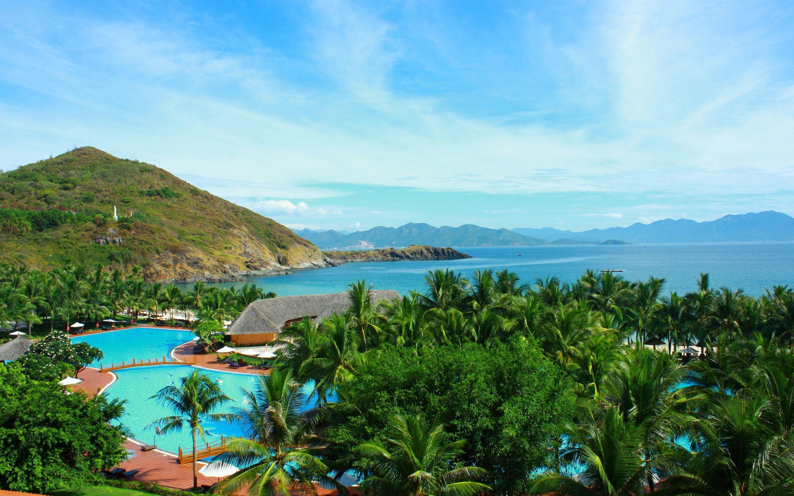 2560x1600 Wallpaper Tropics island, Thailand, sea, mountain, pool, nature