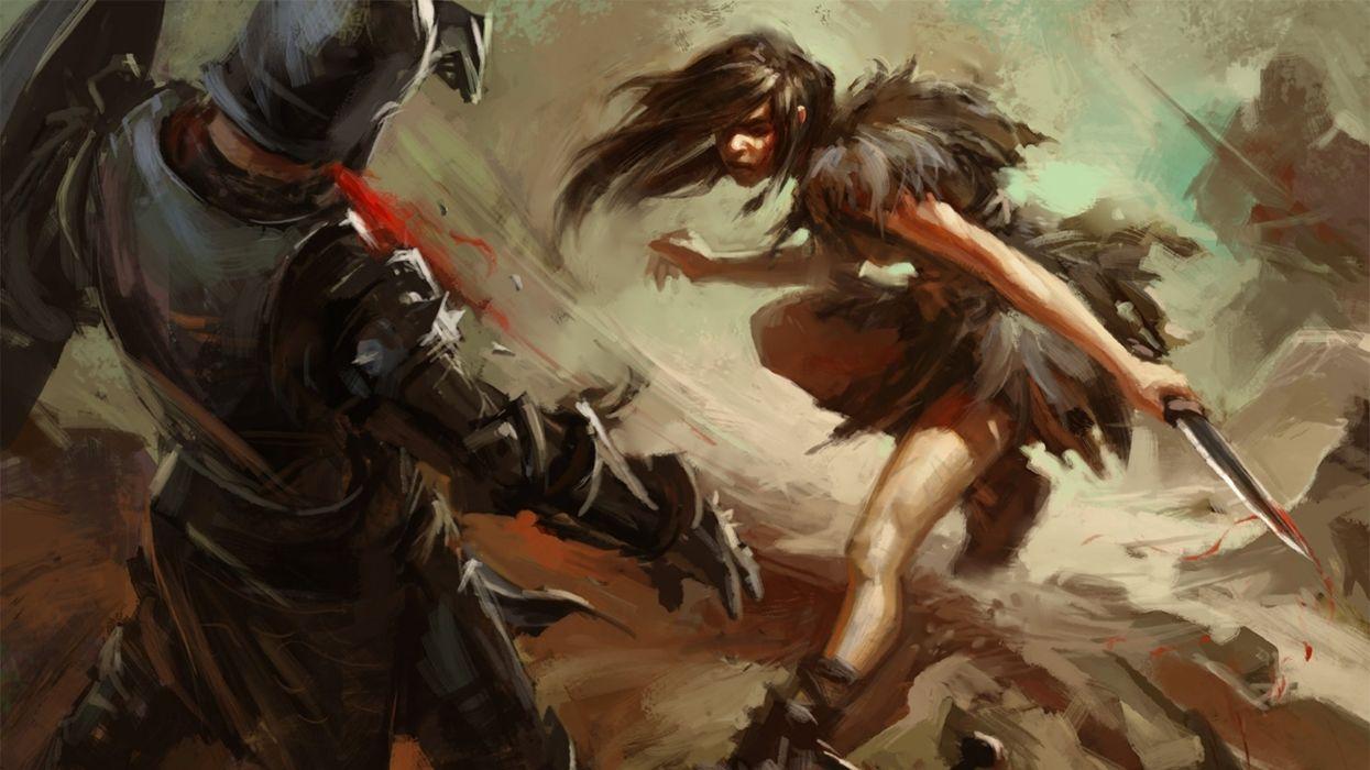 1245x700 Fantasy artwork art warrior women woman female battle fighting
