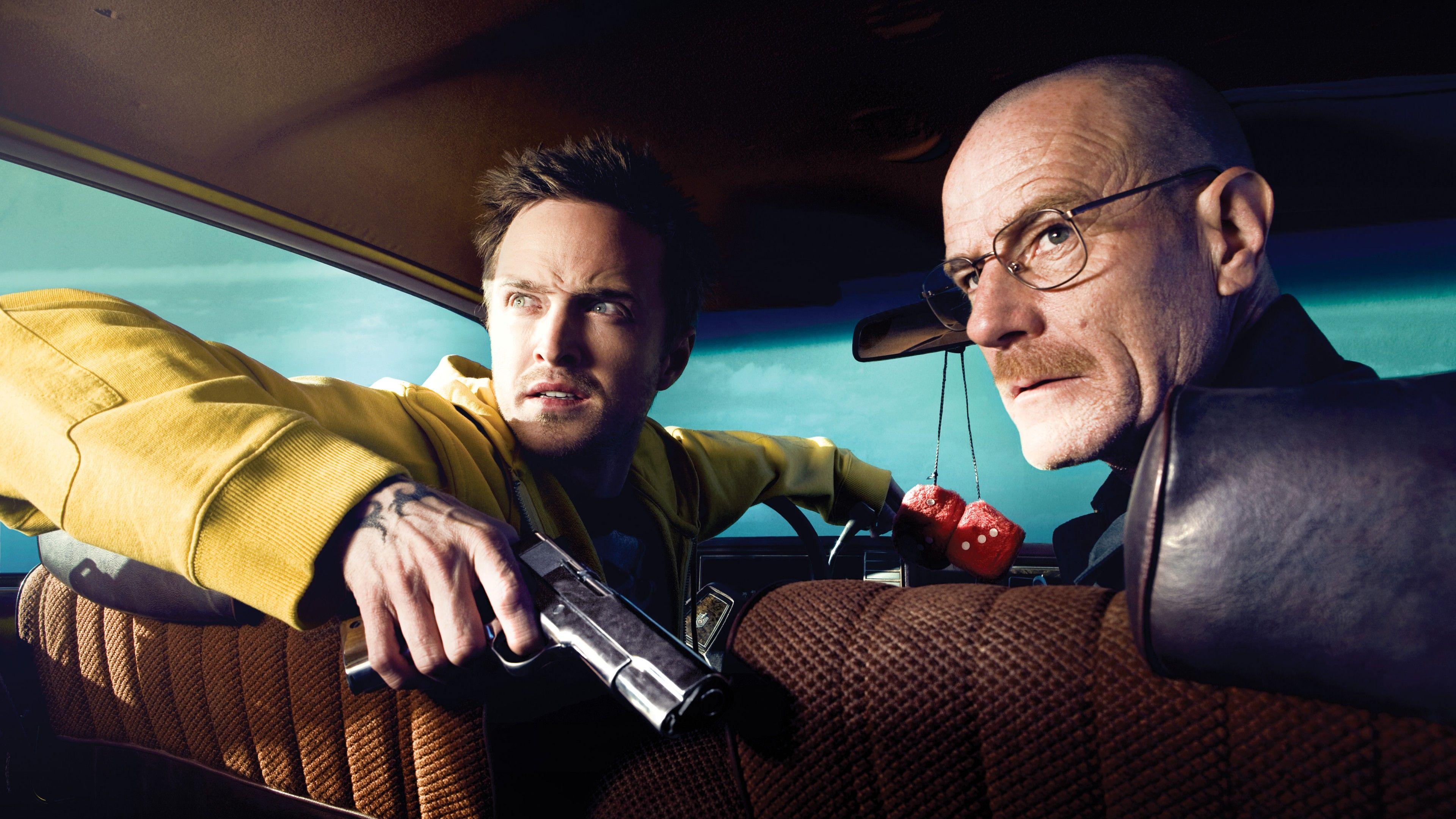 3840x2160 Breaking Bad Pinkman and Walter White 4K wallpaper