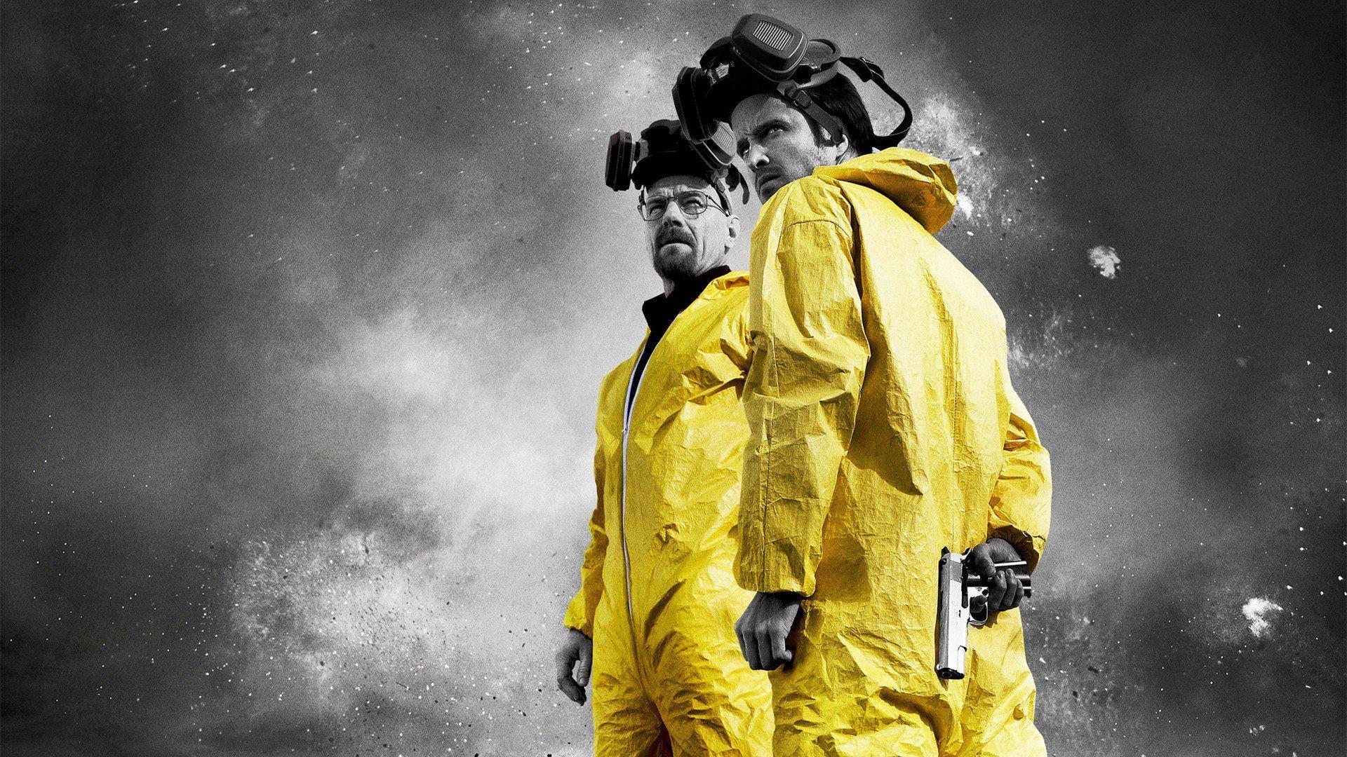1920x1080 Breaking Bad, Selective coloring, Gas masks, Walter White, Jesse