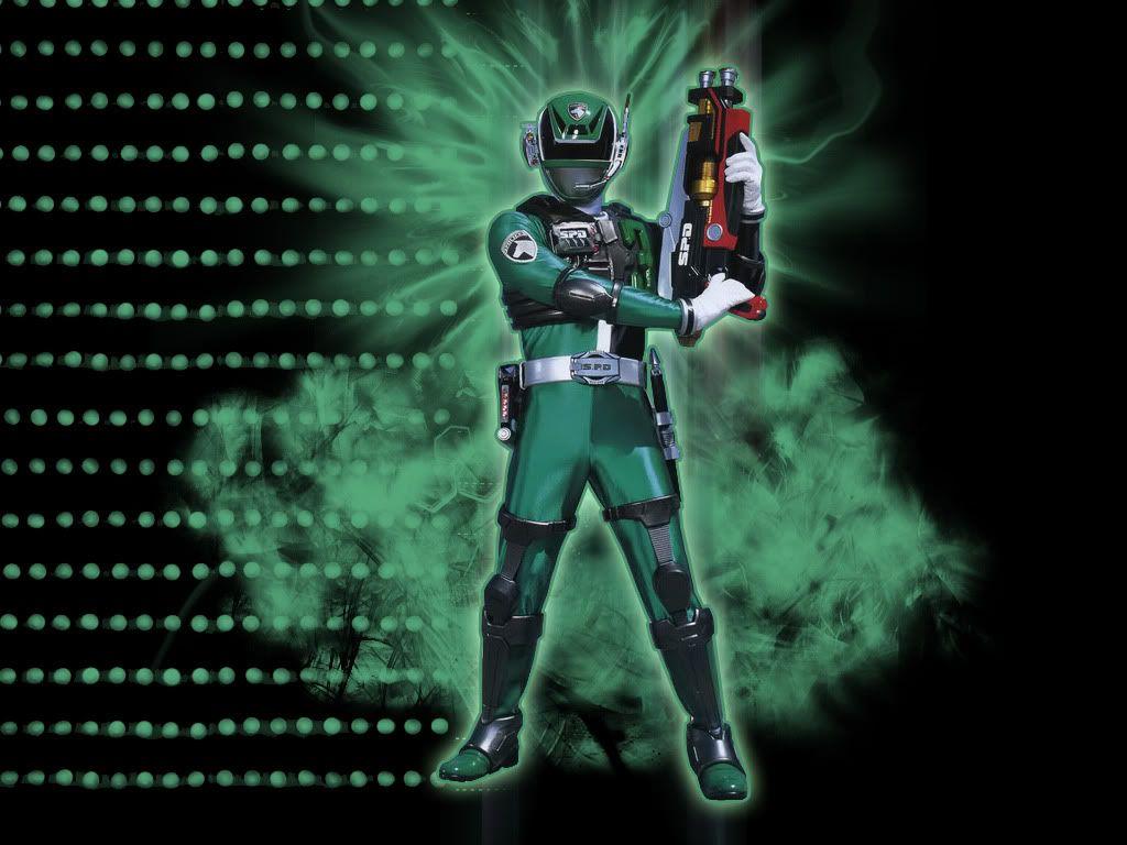 1024x768 SPD Green SWAT mode Power Ranger Wallpaper