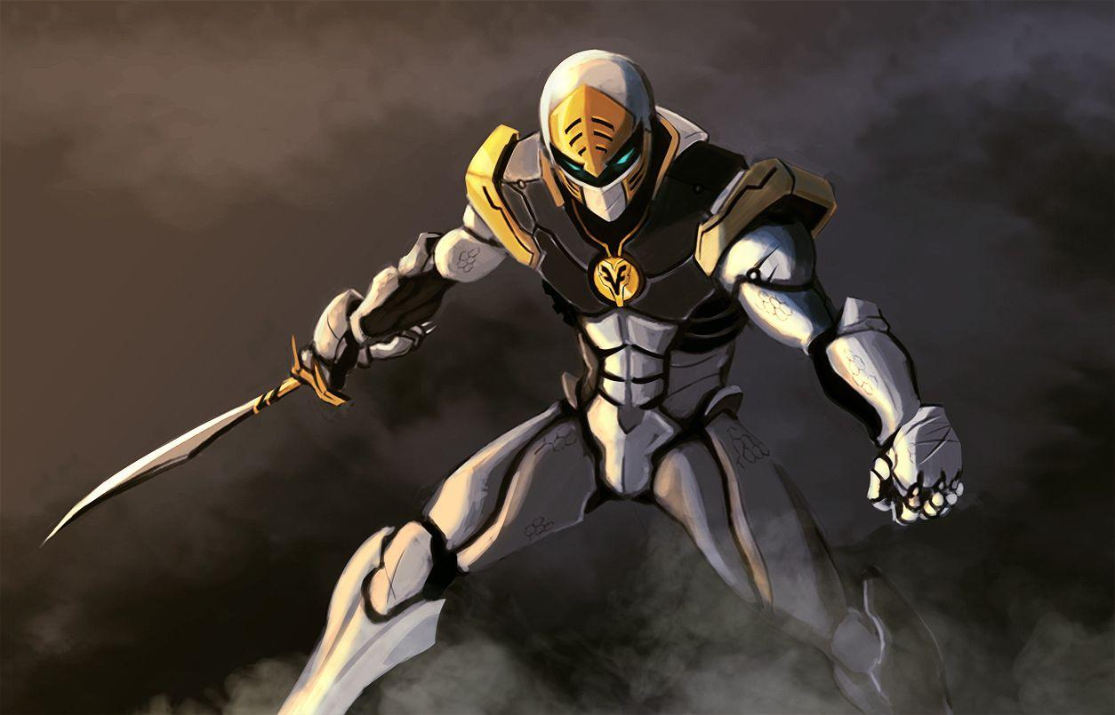 white power ranger concept art