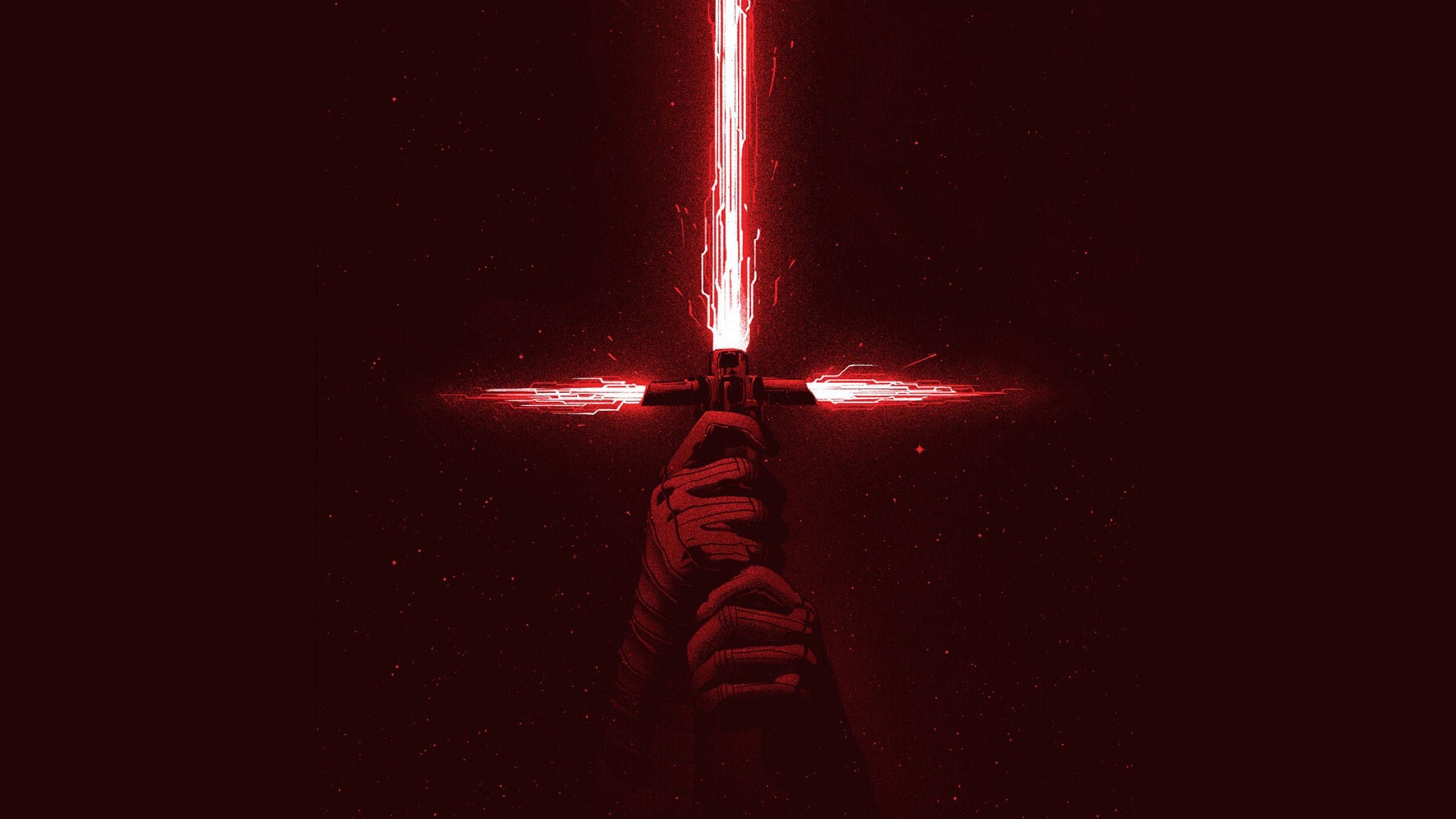 3840x2160 Starwars First Jedi Red Film Art Illustration Wallpaper