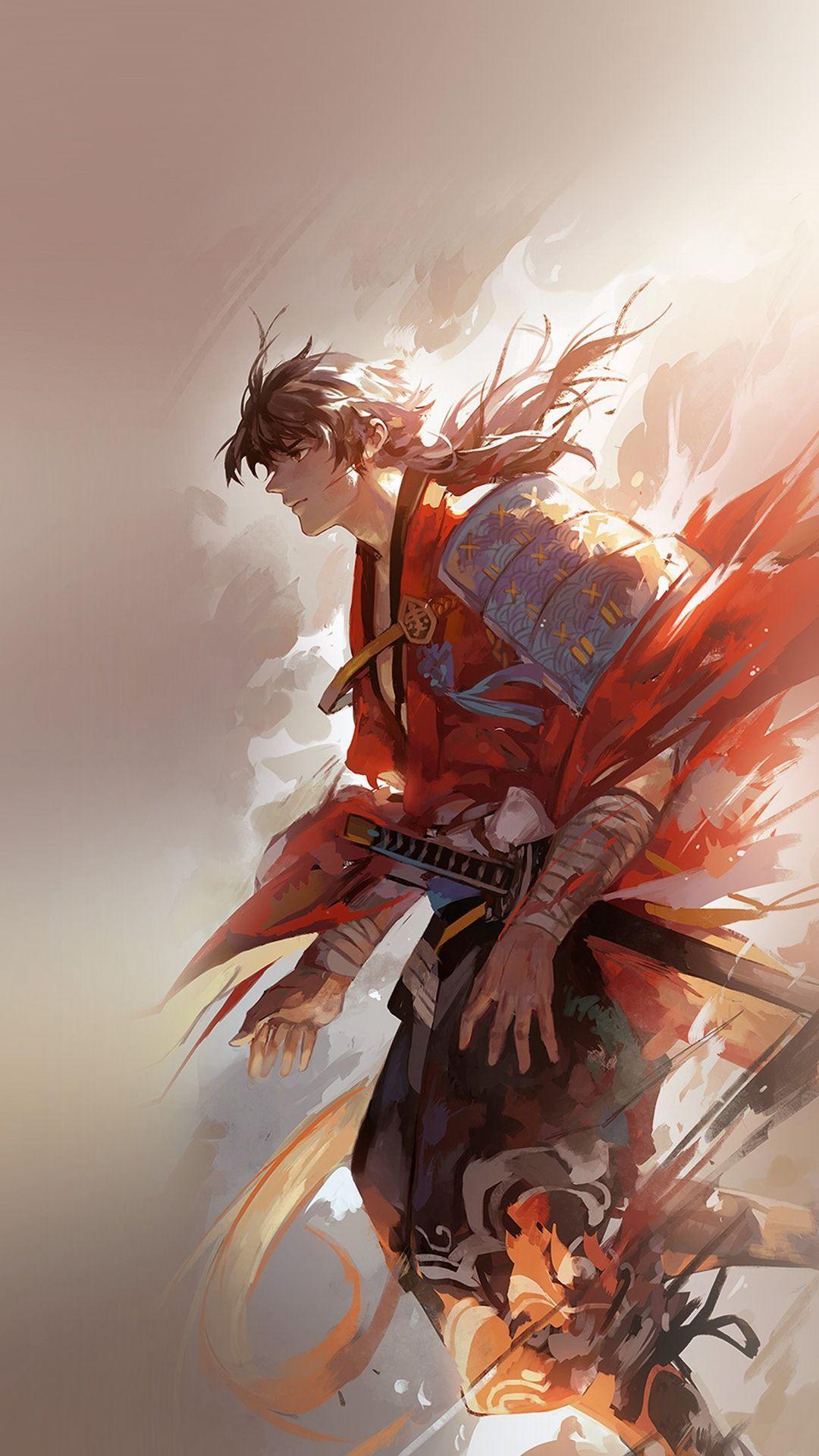 1080x1920 Hanyijie Hero Red Handsome Illustration Art Anime iPhone 8