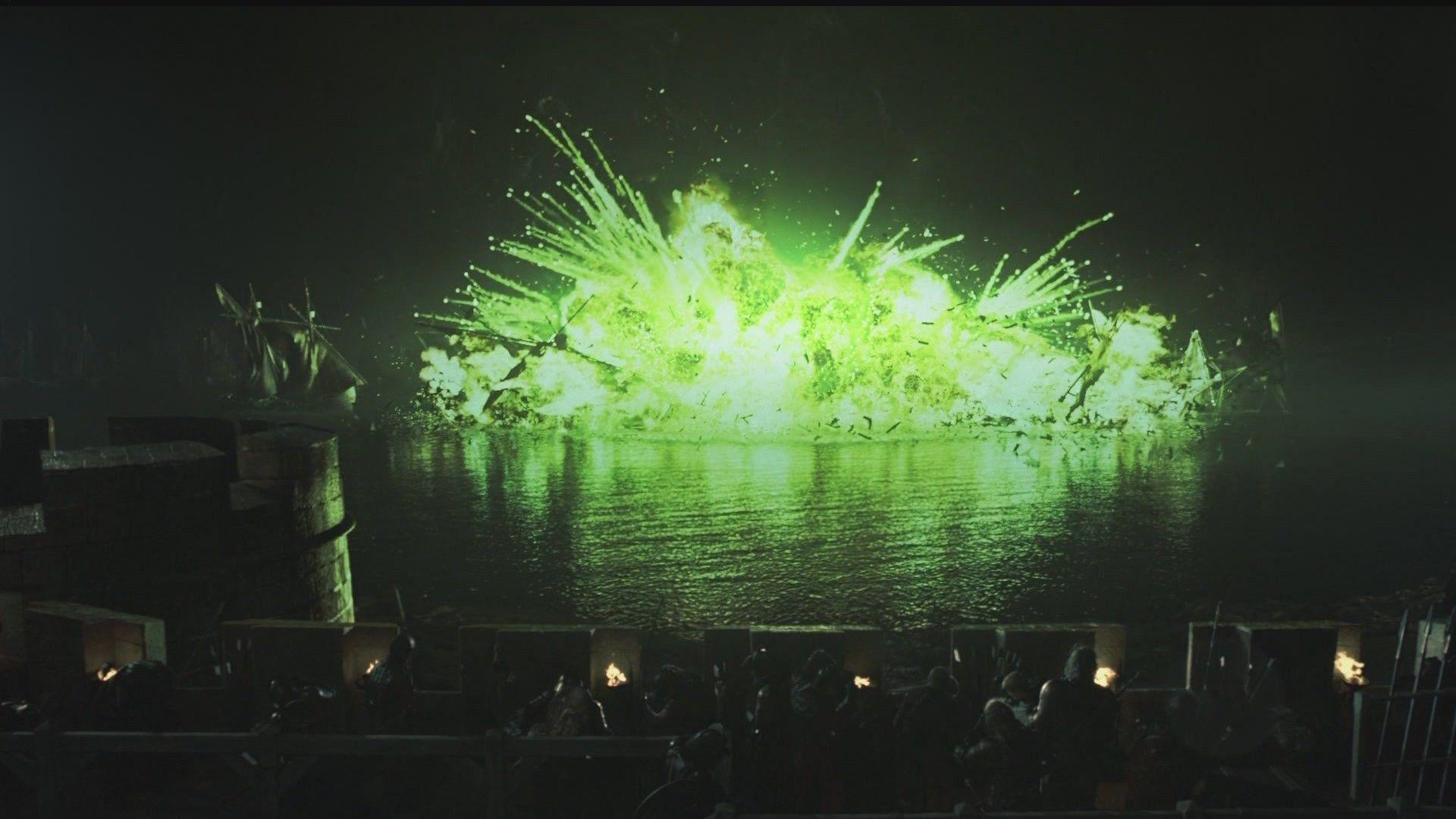 1920x1080 explosions, fire, ships, battles, Game of Thrones, A Song Of Ice