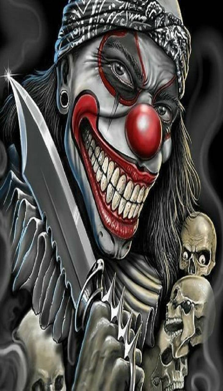 730x1280 Gangster Joker Skull Wallpaper