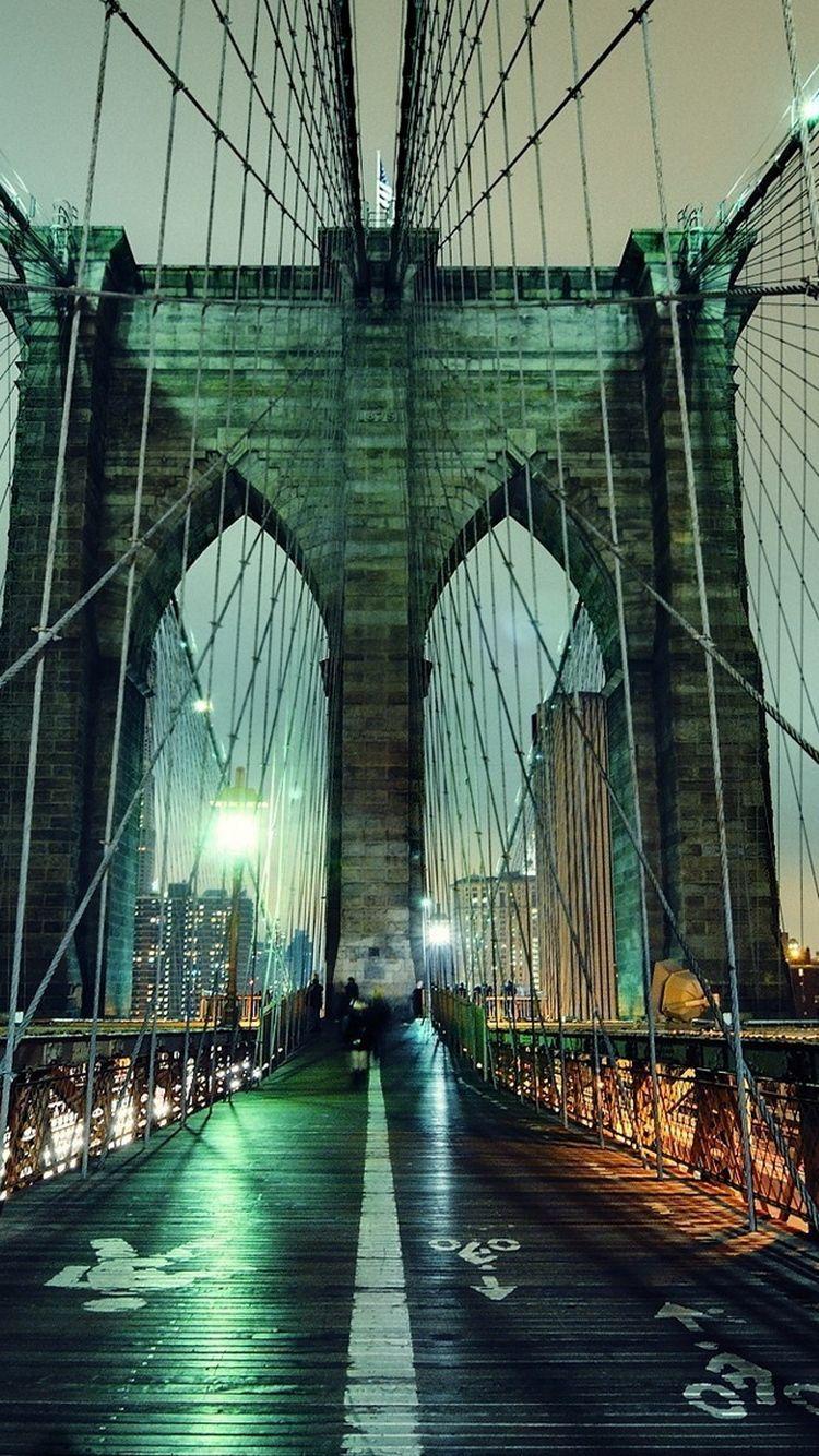 750x1334 Brooklyn Bridge Nightscape iPhone 6 Wallpaper HD Download