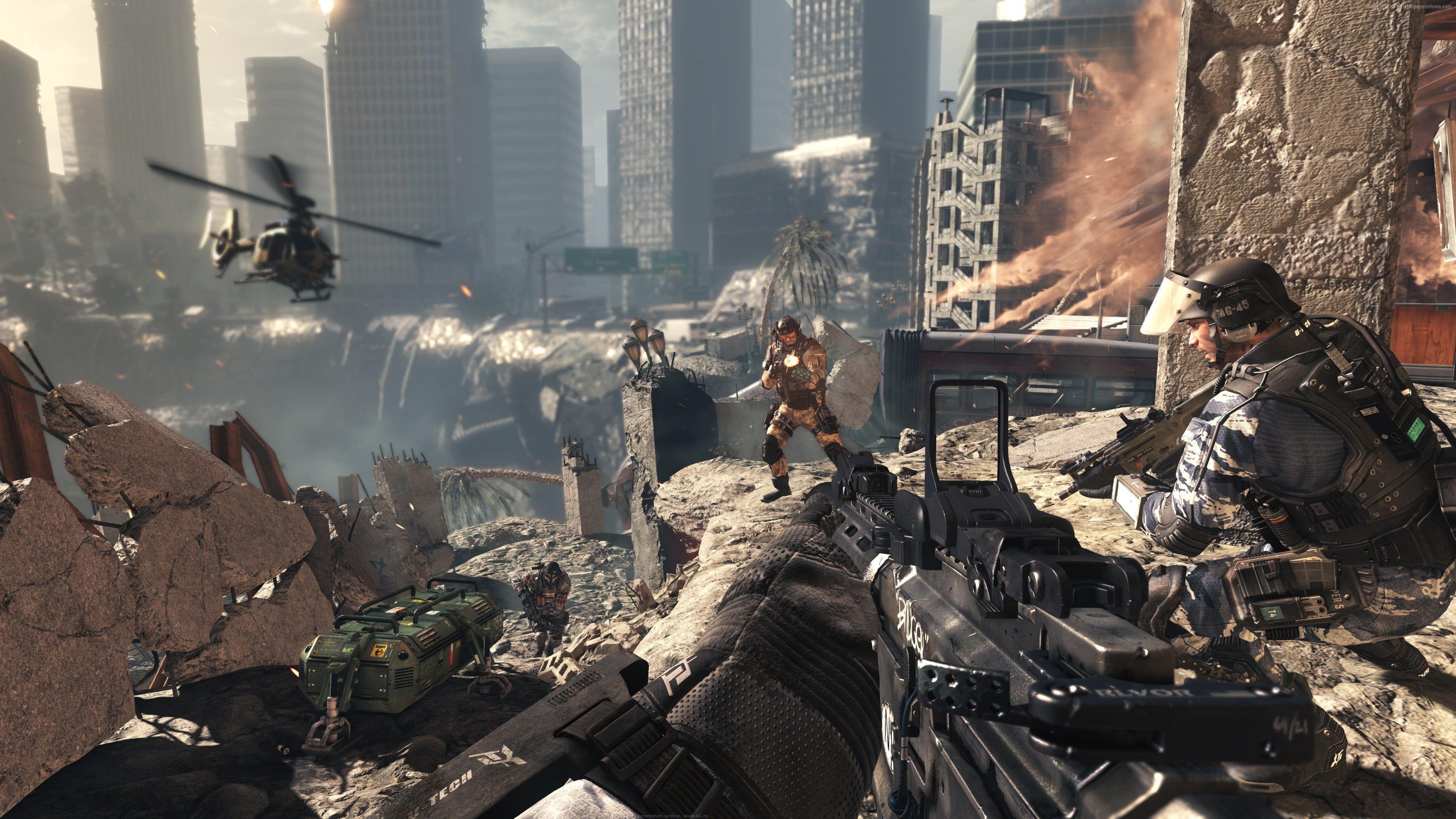3840x2160 FPS action game HD wallpaper
