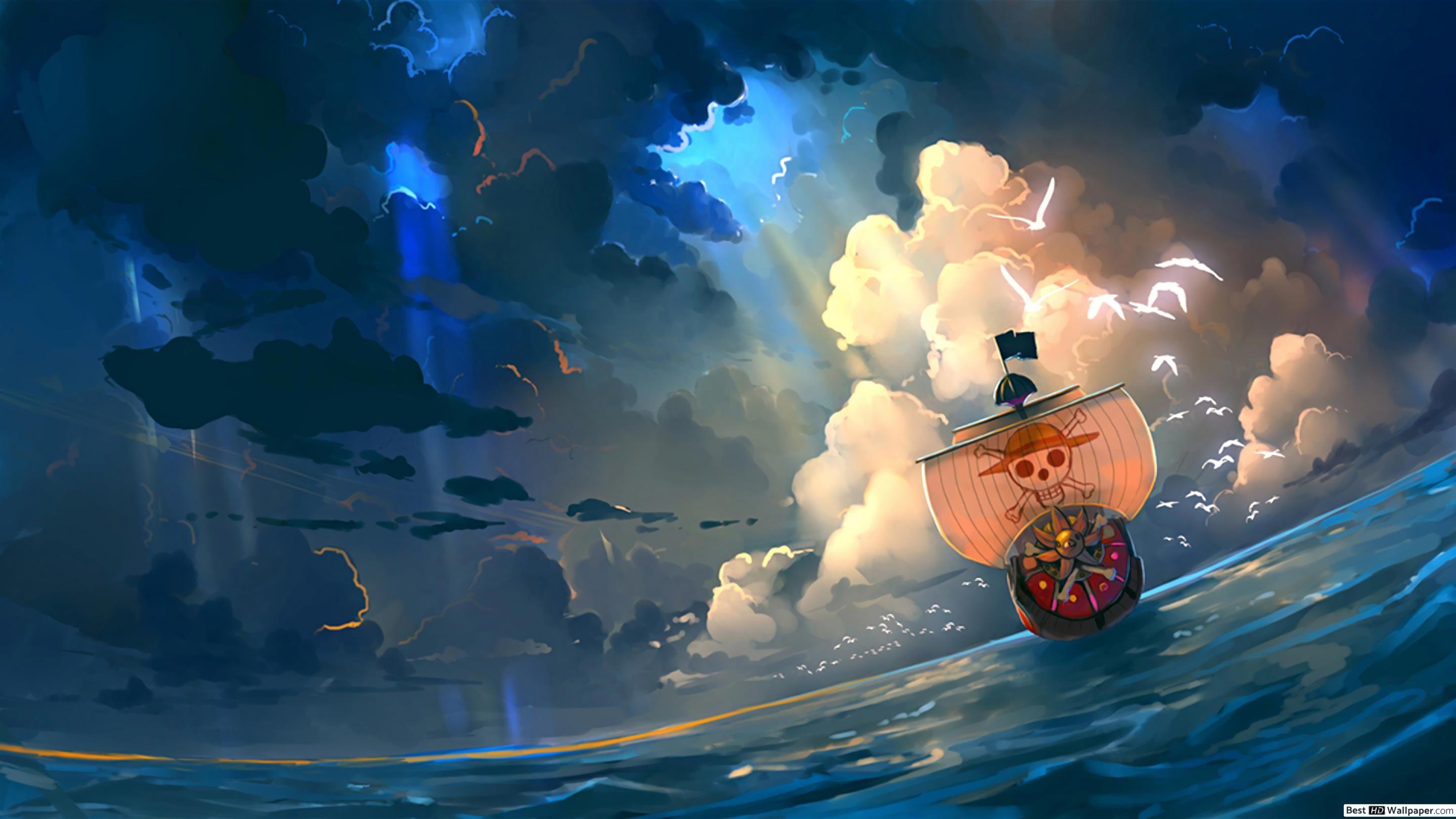 2880x1620 One Piece Sunny HD wallpaper download