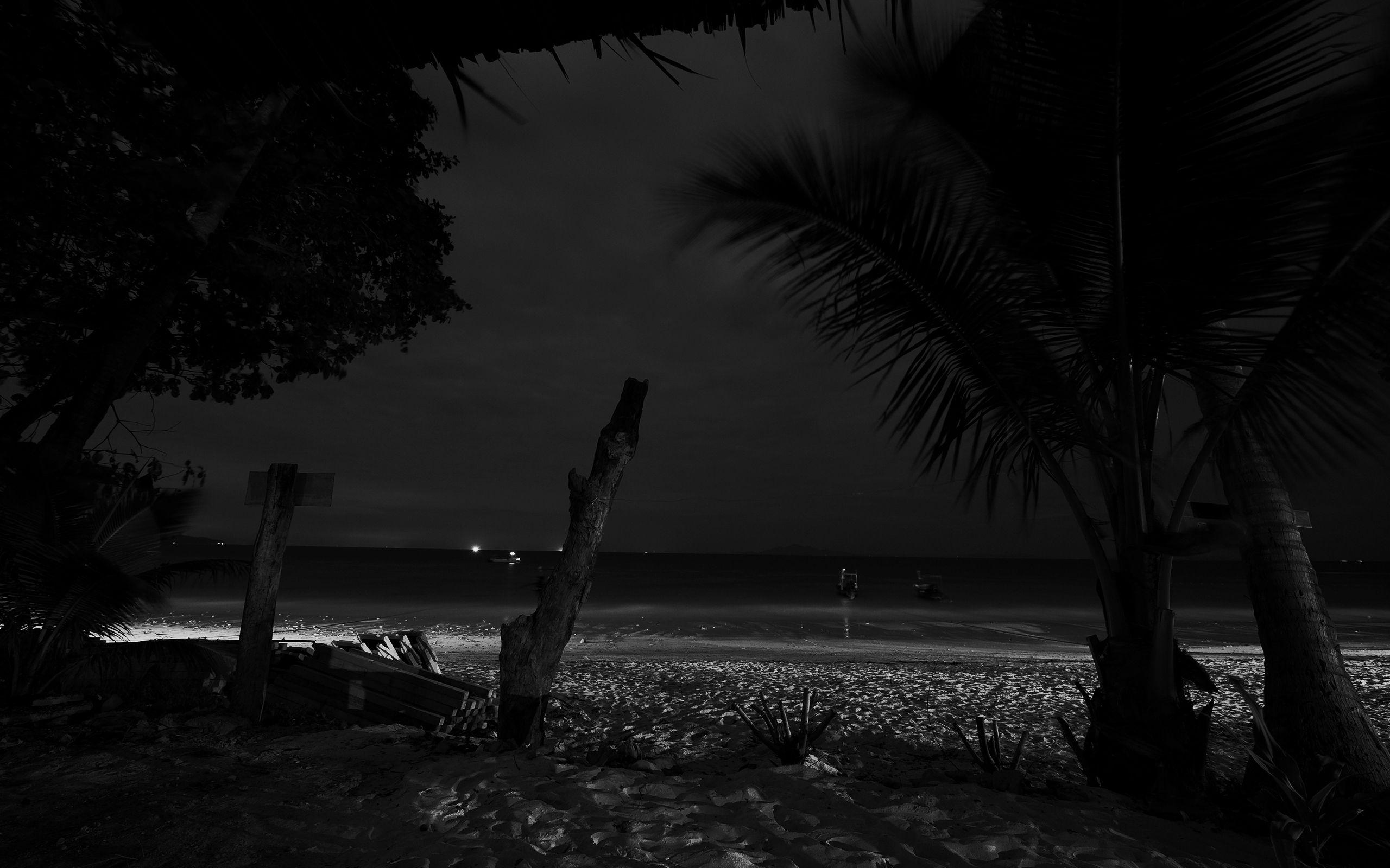 2560x1600 Beach Night HD Wallpaper