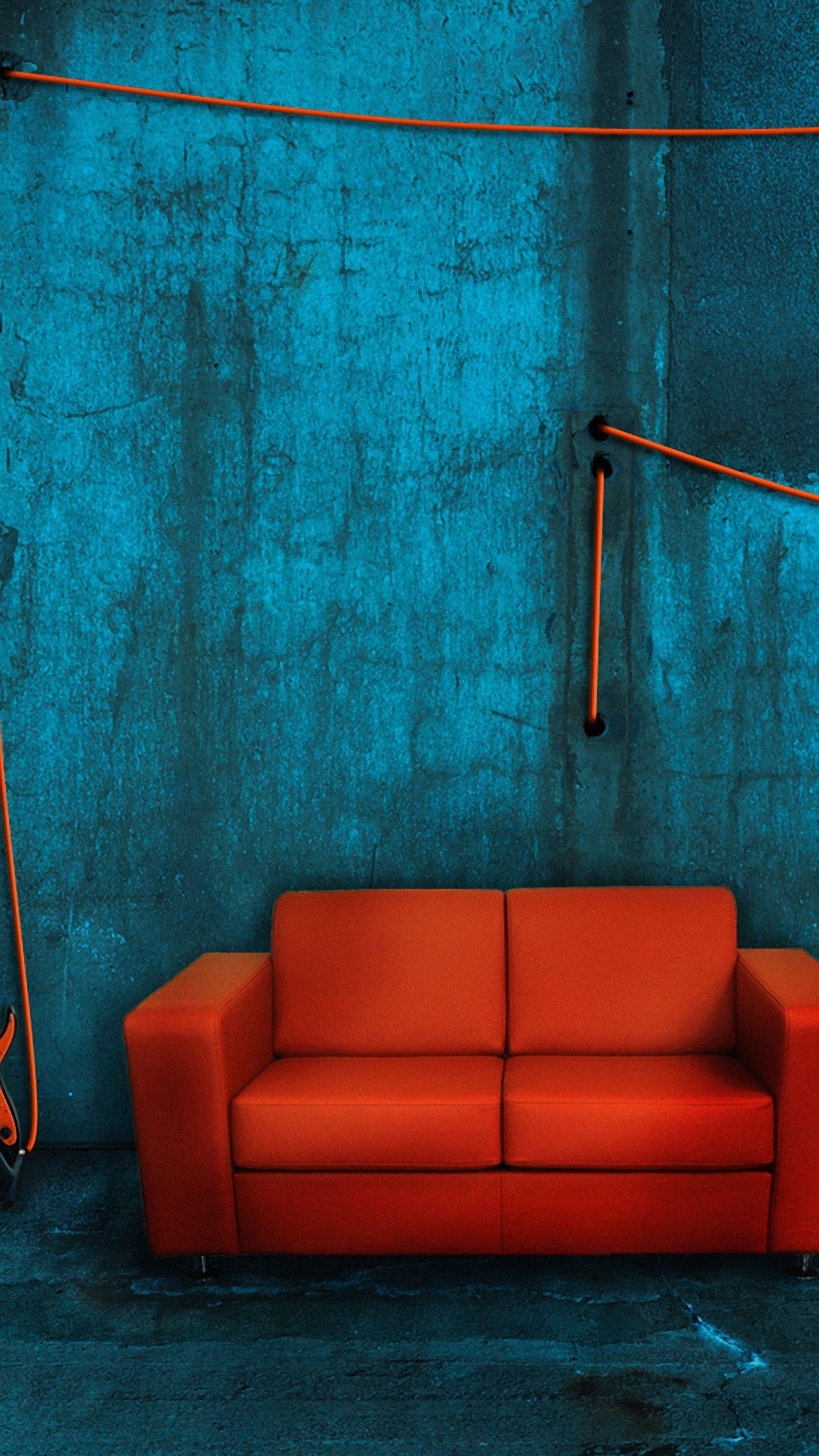 1440x2560 Hd Orange Sofa Samsung Galaxy Note 4 Wallpaper Wallpaper