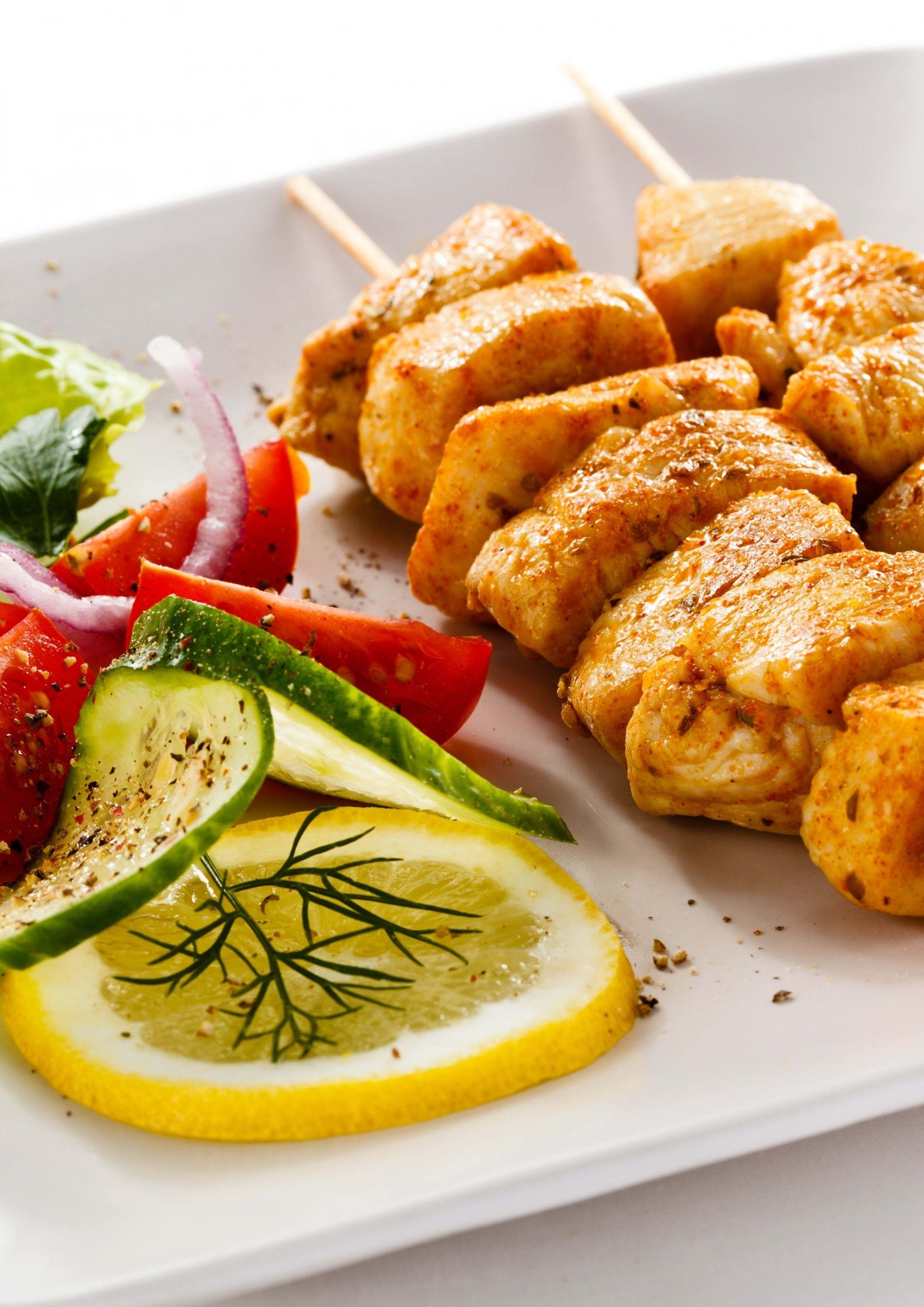 2480x3507 Download 2480x3507 Chicken Kebab, Turkish Food, Lemon, Tomato