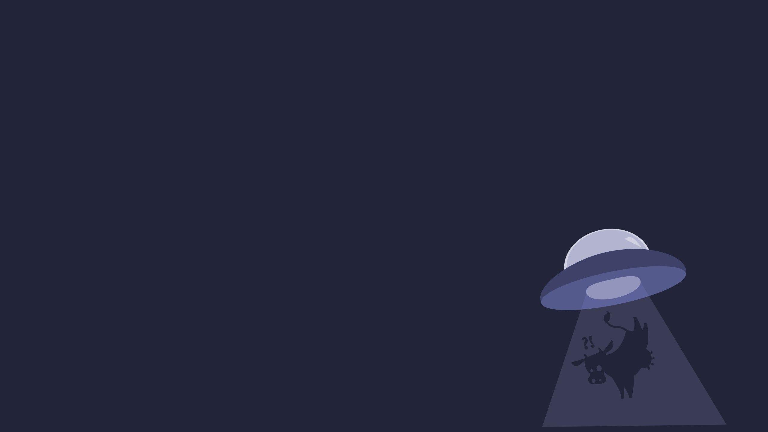 2560x1440 Download 2560x1440 Ufo, Flat Design, Alien Wallpaper for iMac 27