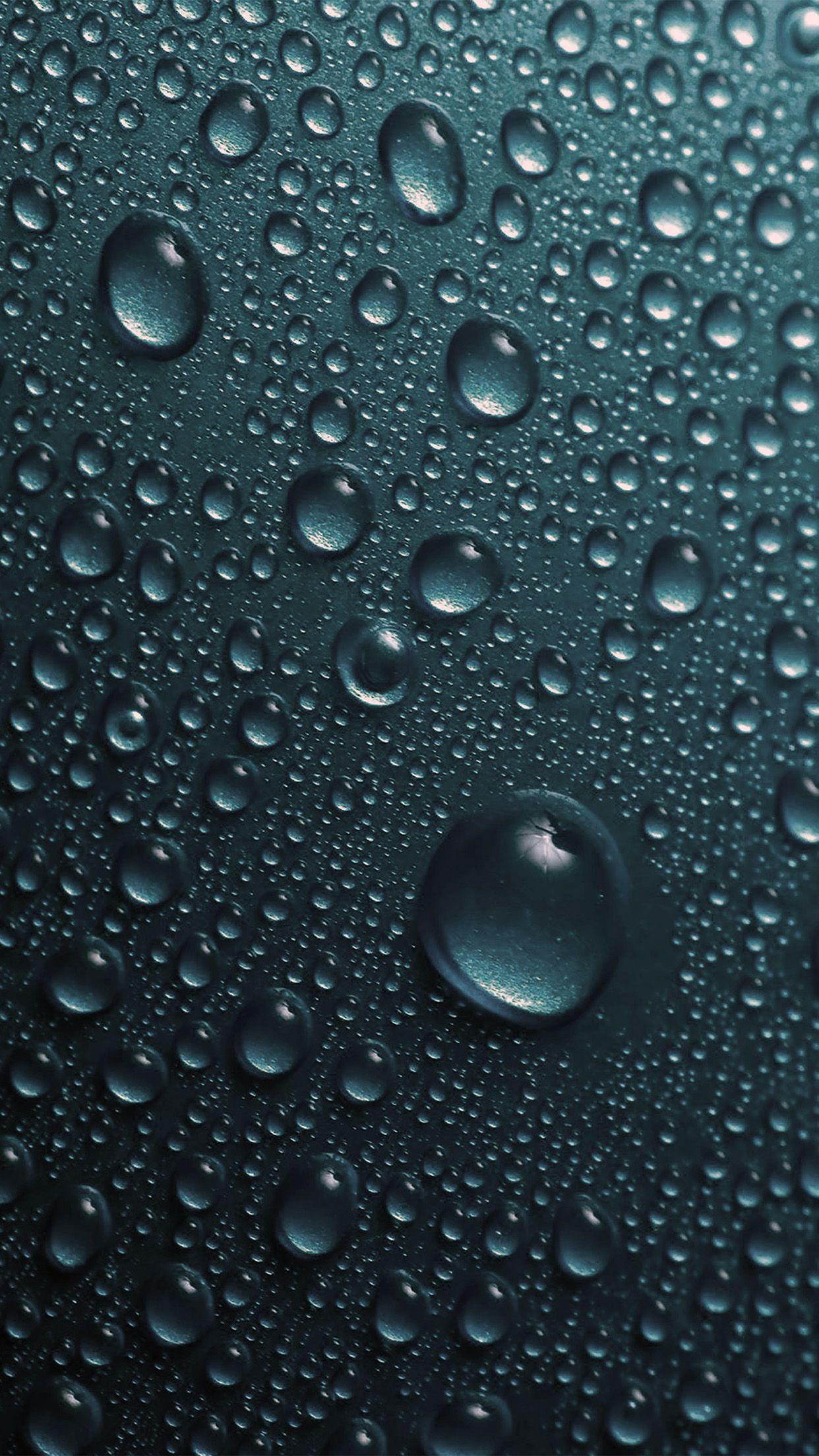 1242x2208 Rain Drop Blue Water Sad Pattern Dark Wallpaper