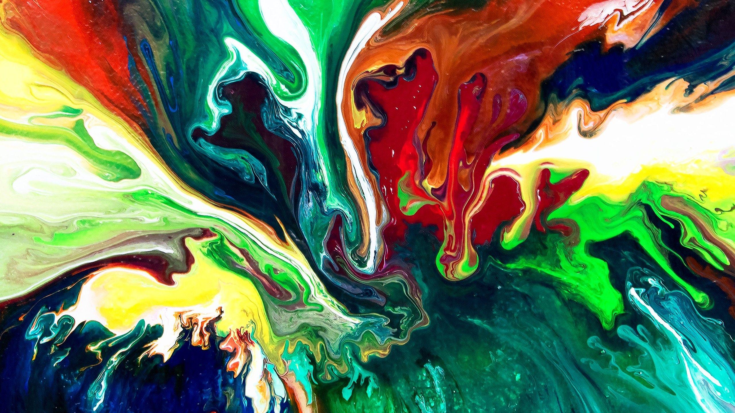 2560x1440 Abstract Paint Swirl 1440P Resolution HD 4k Wallpaper