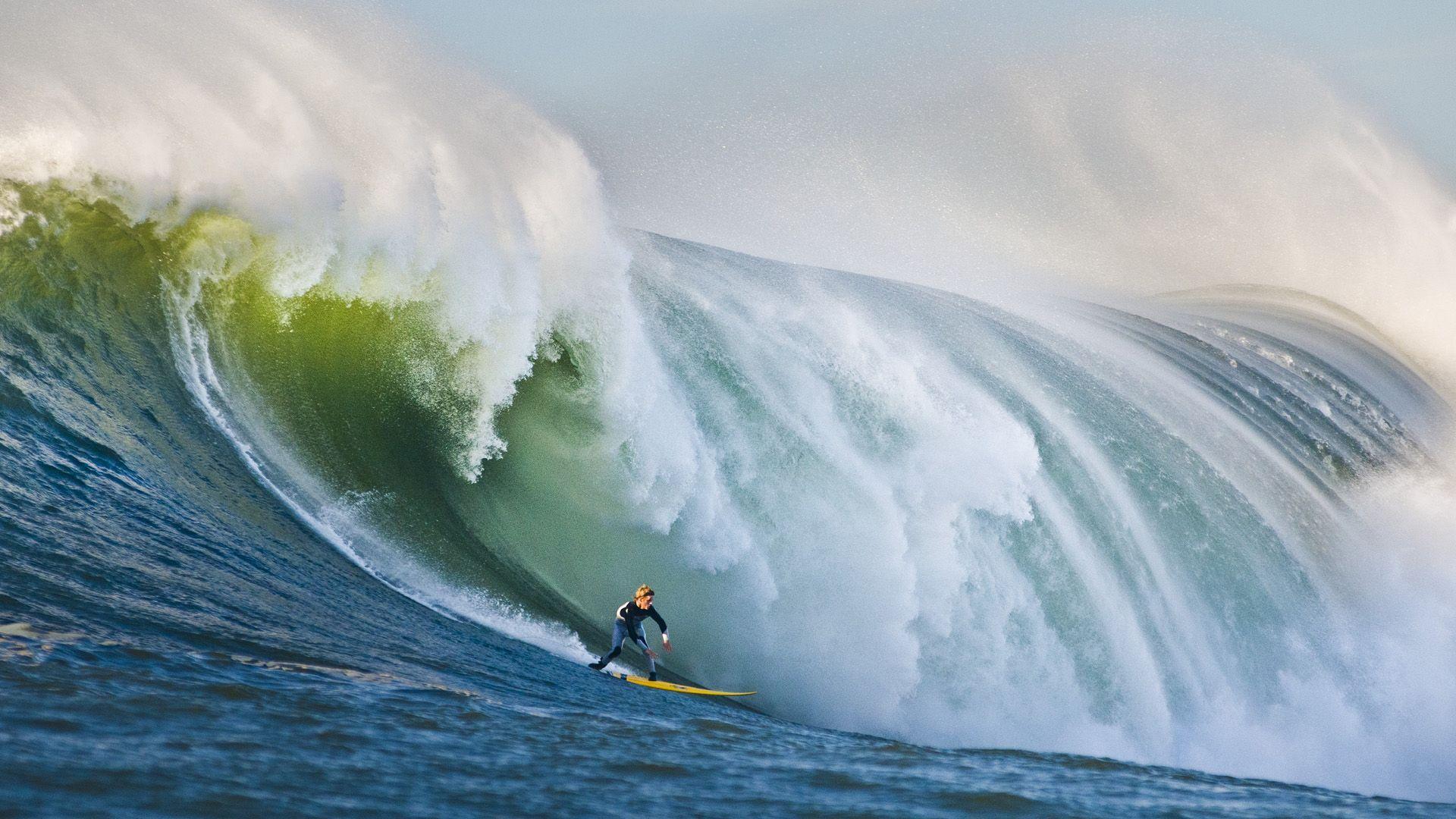 1920x1080 Surfing With Sea Waves HD Desktop Wallpaper. Surfing picture