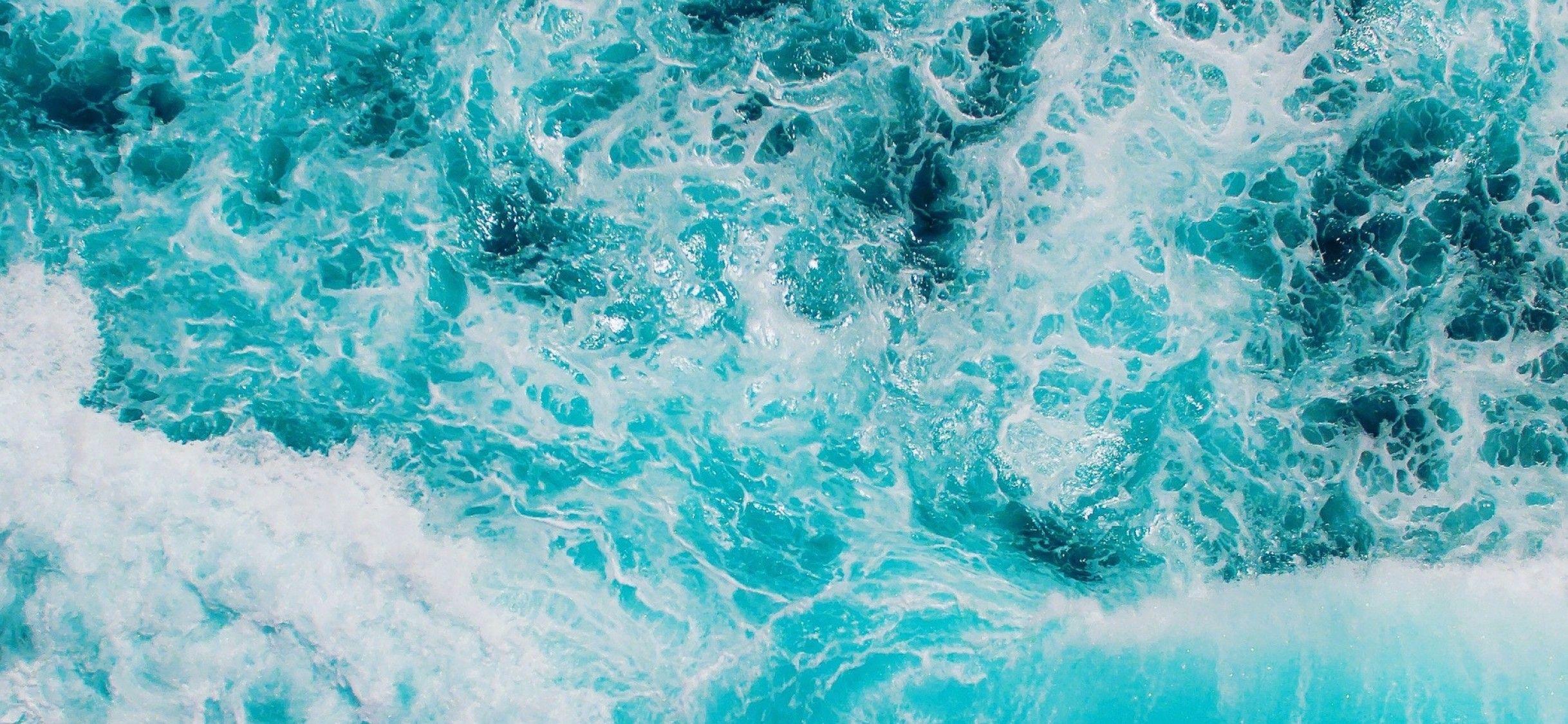 2436x1125 Aerial view of beautiful ocean waves HD Wallpaper iPhone X