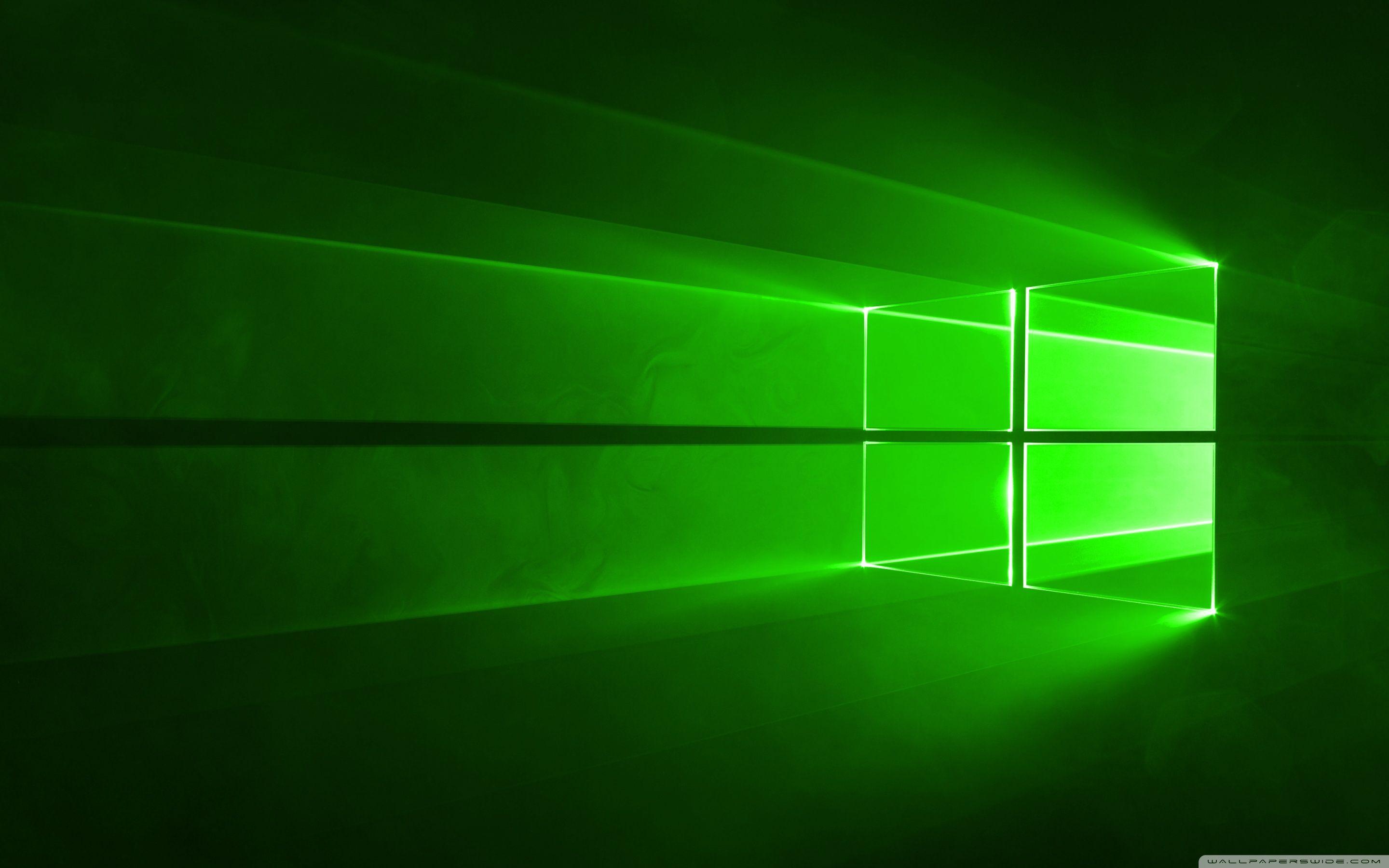 2880x1800 Windows 10 Green Wallpaper HD