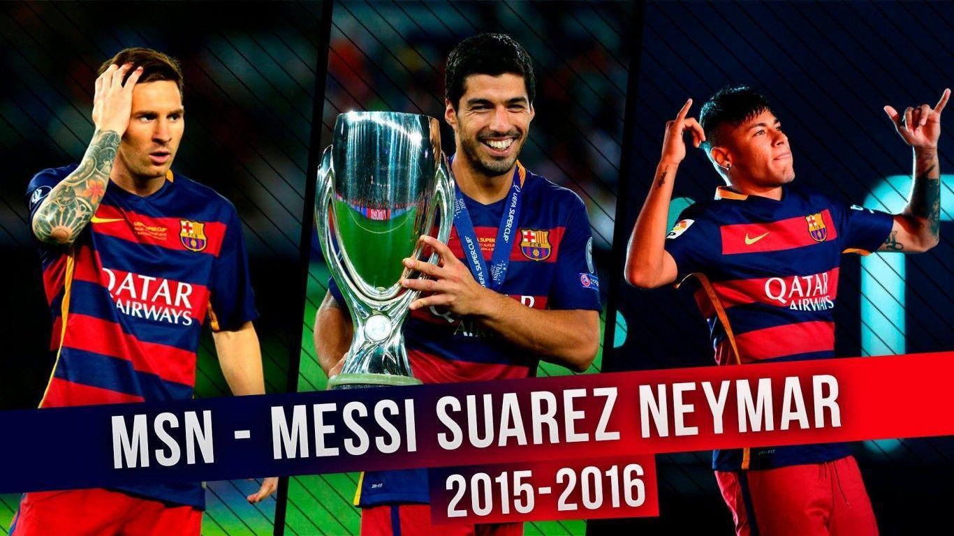 1366x768 Neymar & Messi Wallpaper