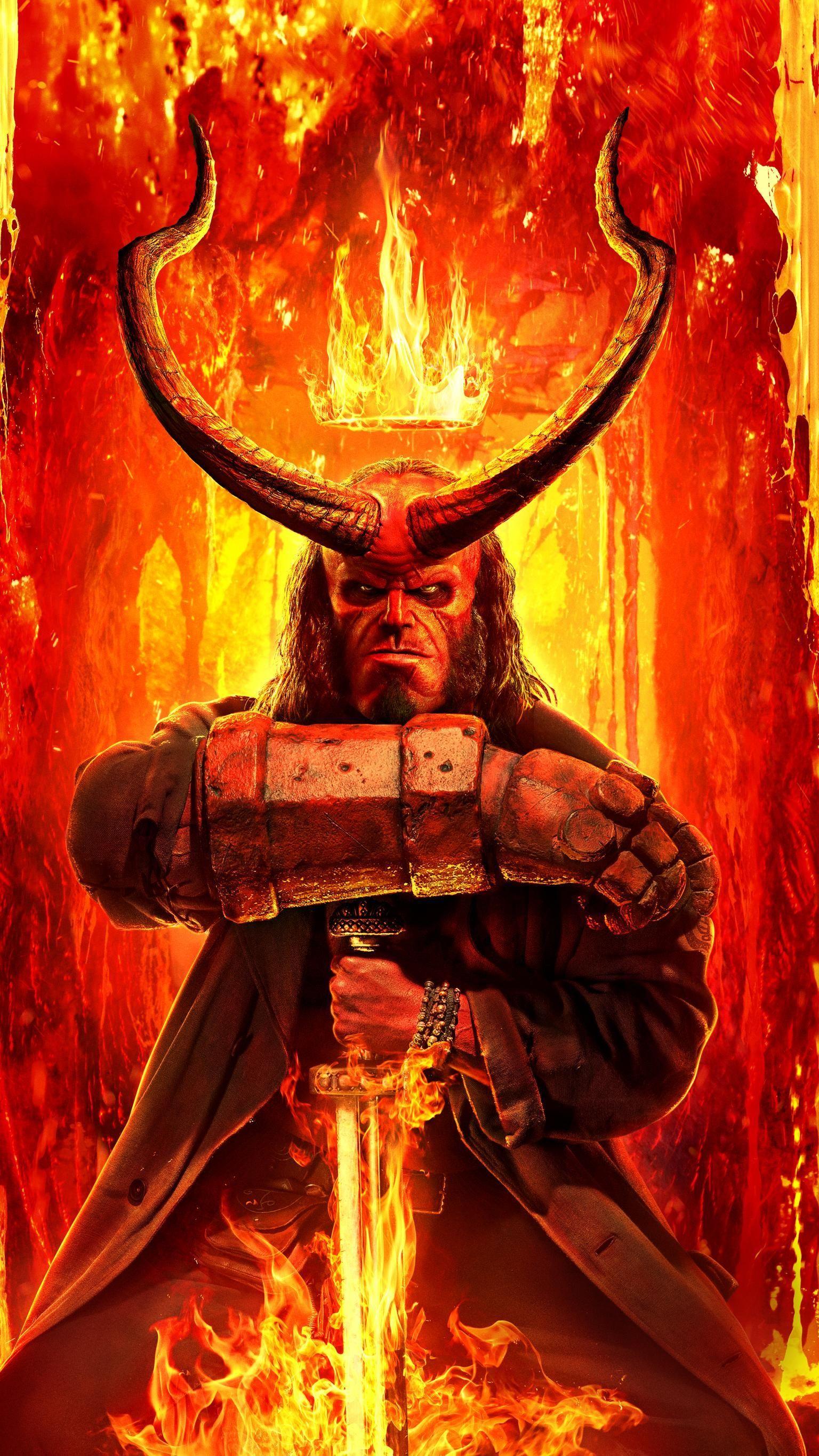 1536x2732 Hellboy (2019) Phone Wallpaper. Filmes de herois, Heroinas dos