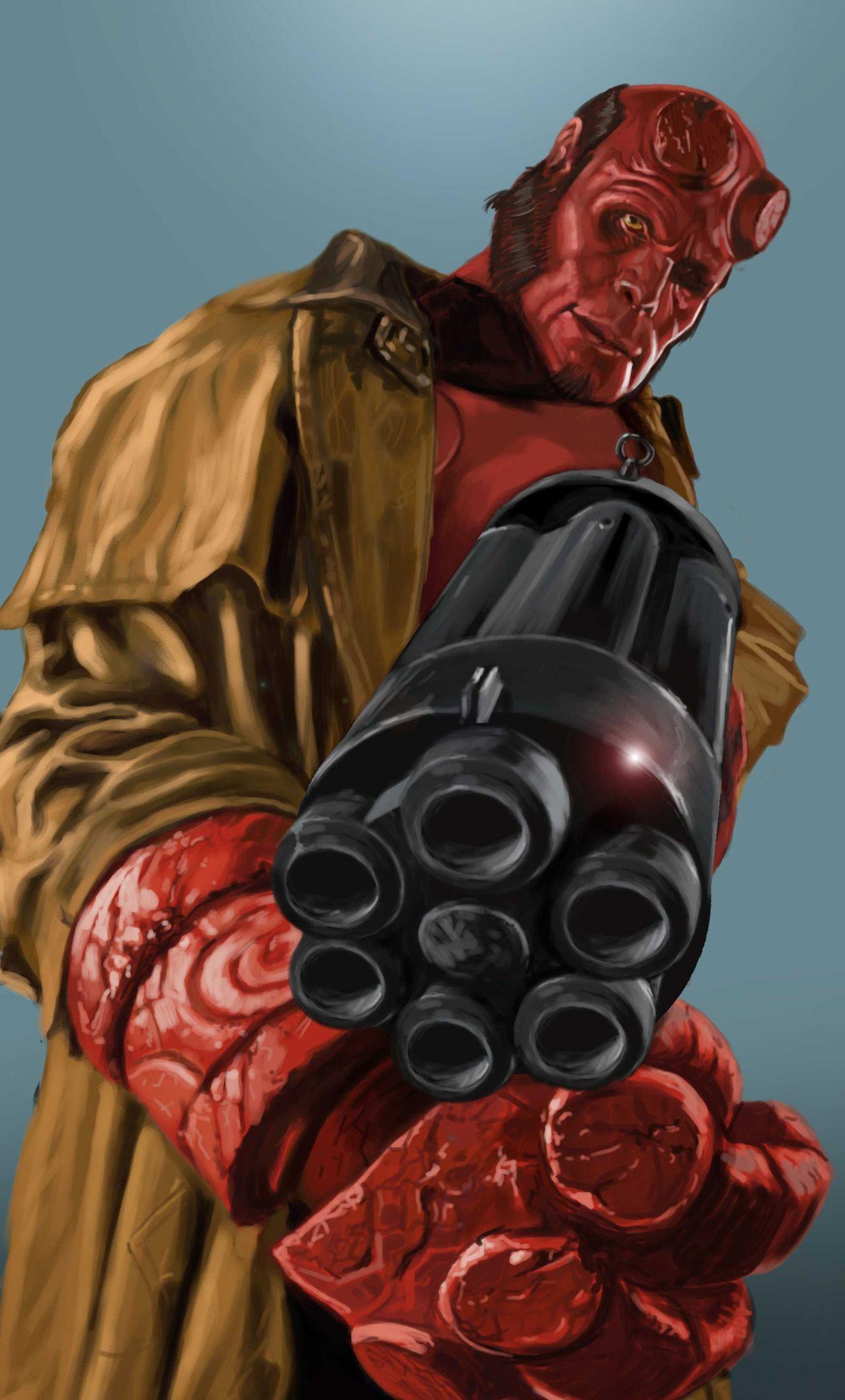 1280x2120 Art Hellboy iPhone HD 4k Wallpaper, Image