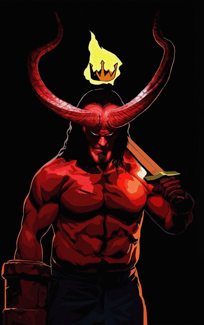 840x1336 Download 840x1336 wallpaper hellboy, man with horns, 2019 movie