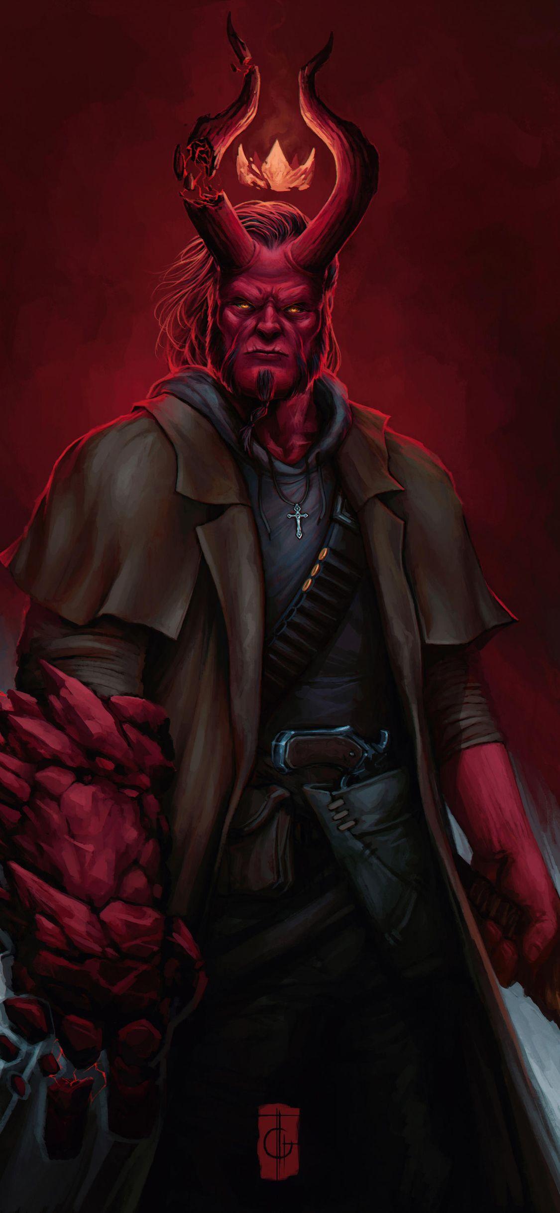 1125x2436 Hellboy Artwork New iPhone XS, iPhone iPhone X HD 4k