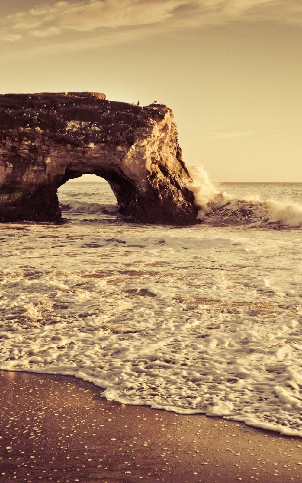 1000x1600 iPhone BGs Beach Waves Cliff IPhone 6 Plus HD Wallpaper