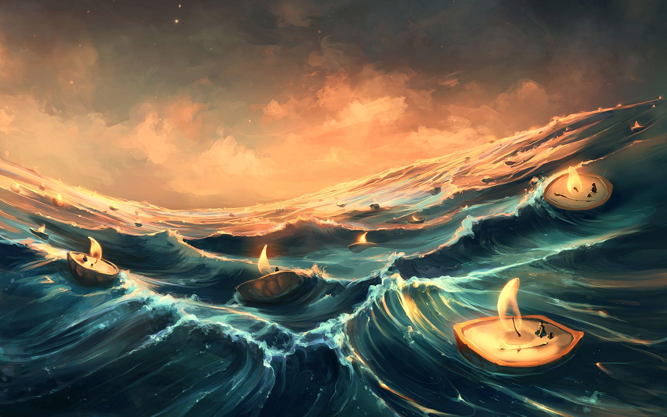 Wave Art Wallpapers - Top Free Wave Art Backgrounds - WallpaperAccess