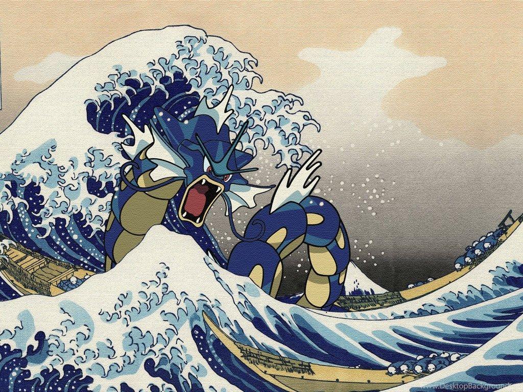 1024x768 Download Japanese Wallpaper Artist My Version Of The Great Wave