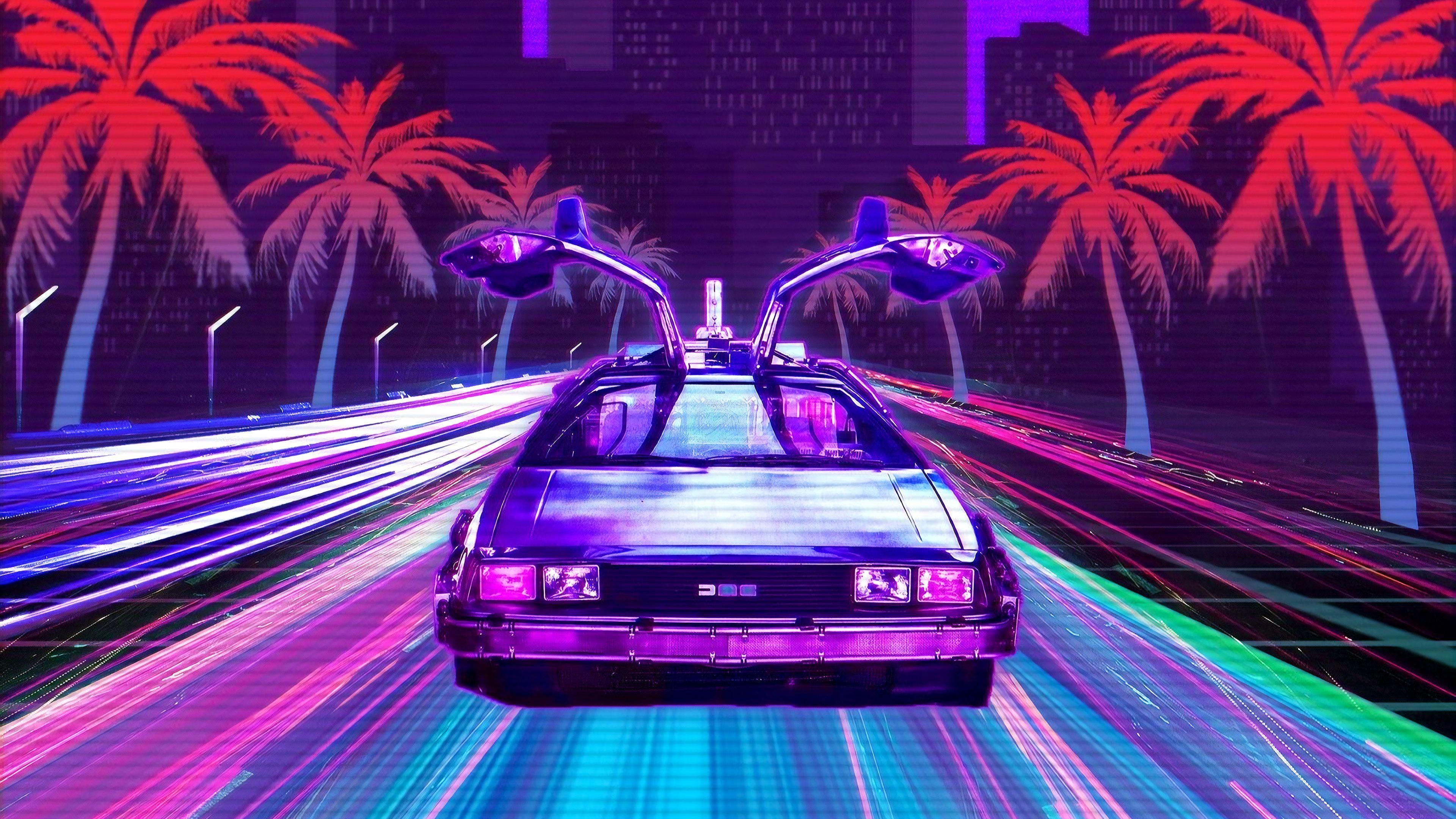 3840x2160 Retro Lux Cars Retrowave 4k 1366x768 Resolution HD 4k