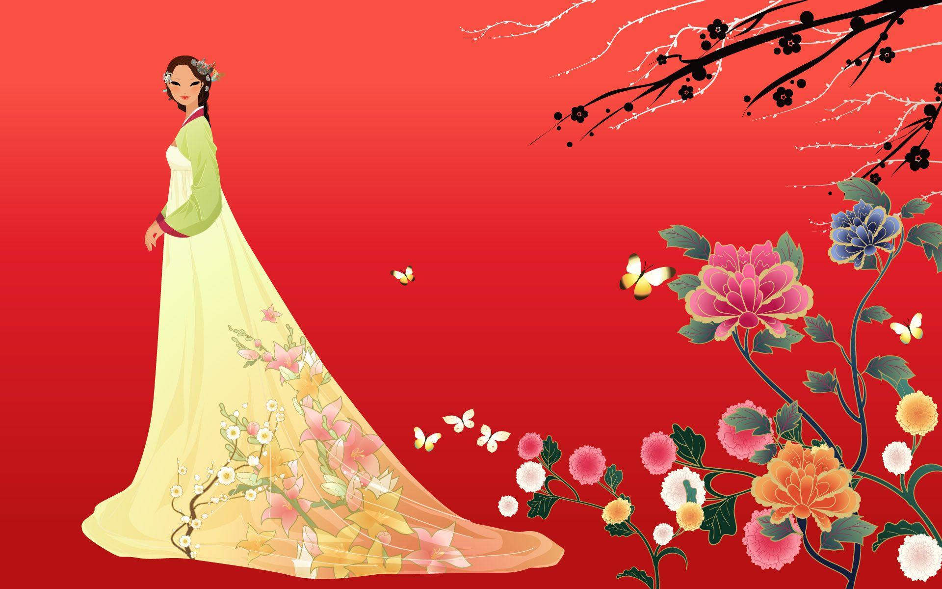 1920x1200 Korean women Wallpaper 6514 Women Cartoon