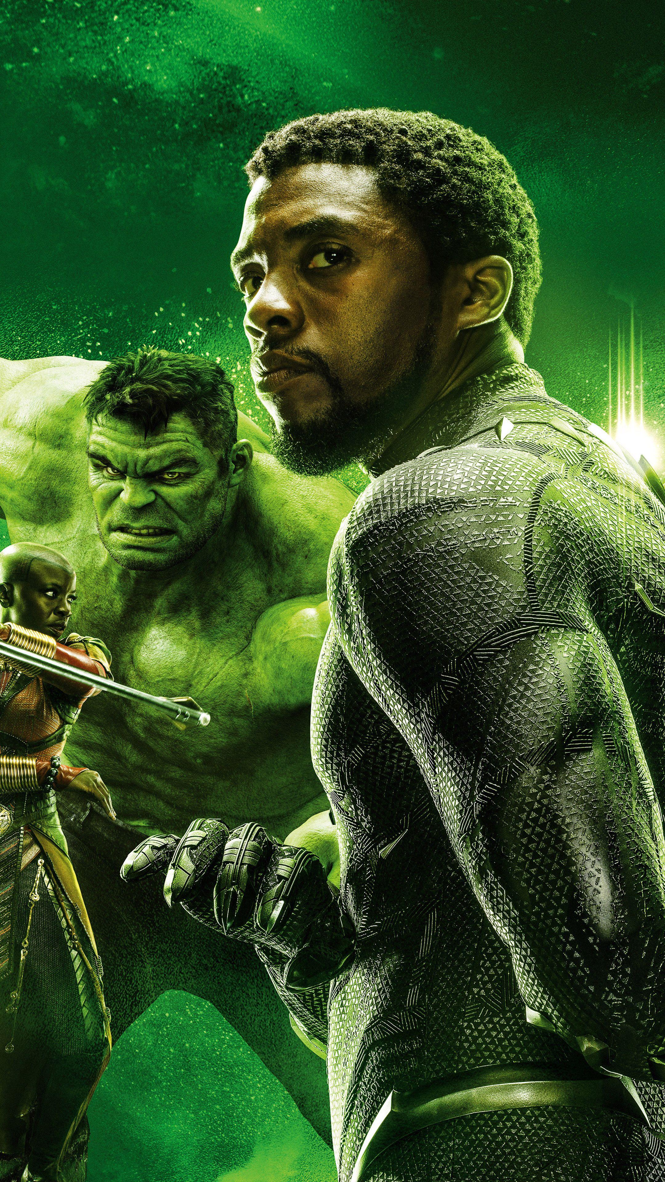 2160x3840 Hulk & Black Panther In Avengers Endgame Free 4K Ultra HD Mobile
