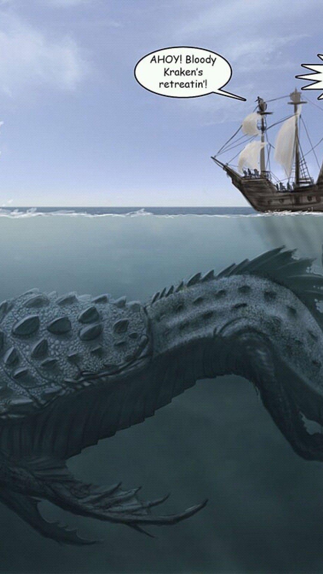 1080x1920 Sea monster HD Wallpaper iPhone 6 / 6S Plus Wallpaper