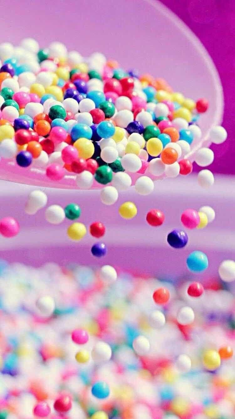 Colorful Pastel Candy Wallpaper, Fun pastel nonpareil candi…
