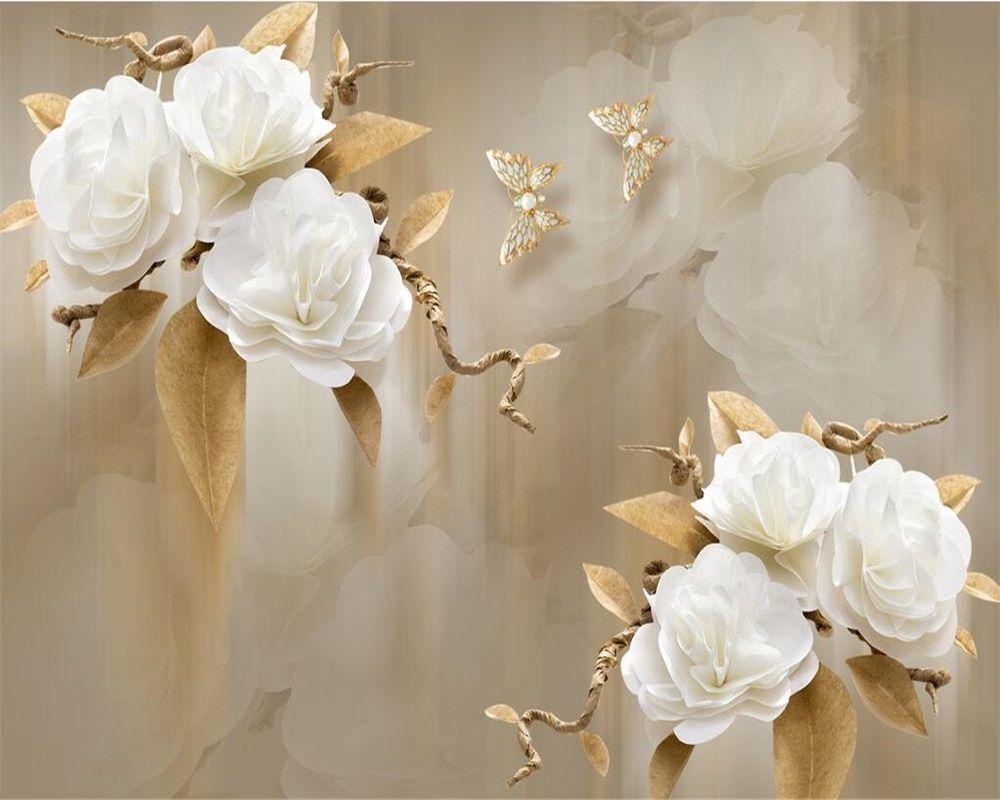 1000x800 Beibehang Custom wallpaper HD oil painting wind brown elegant