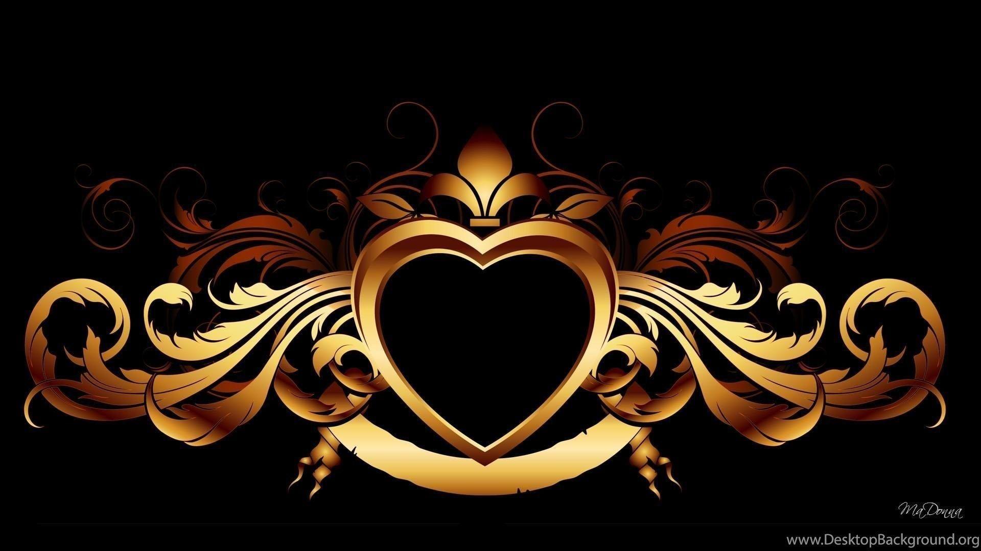 1920x1080 Elegant Black And Gold Wallpaper Desktop Background
