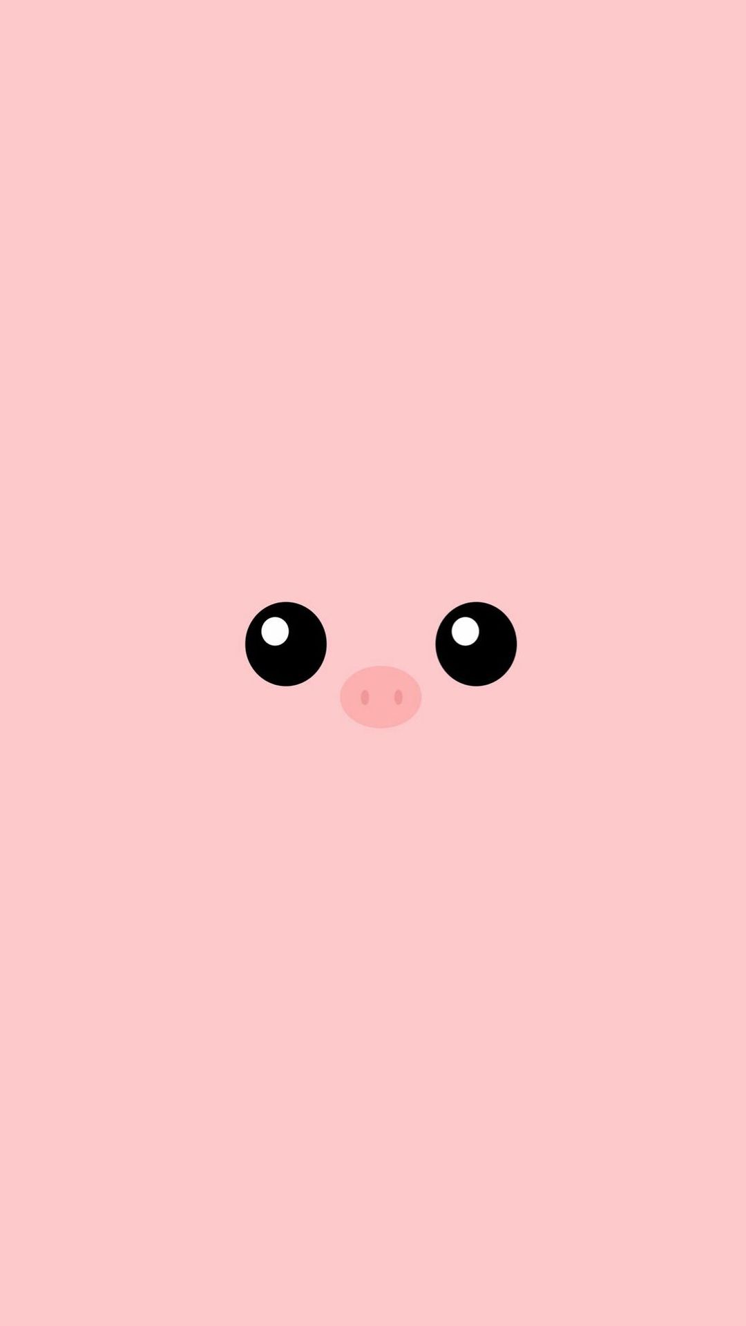 1080x1920 Minimal Pink Piggy Cute Eyes #iPhone .com