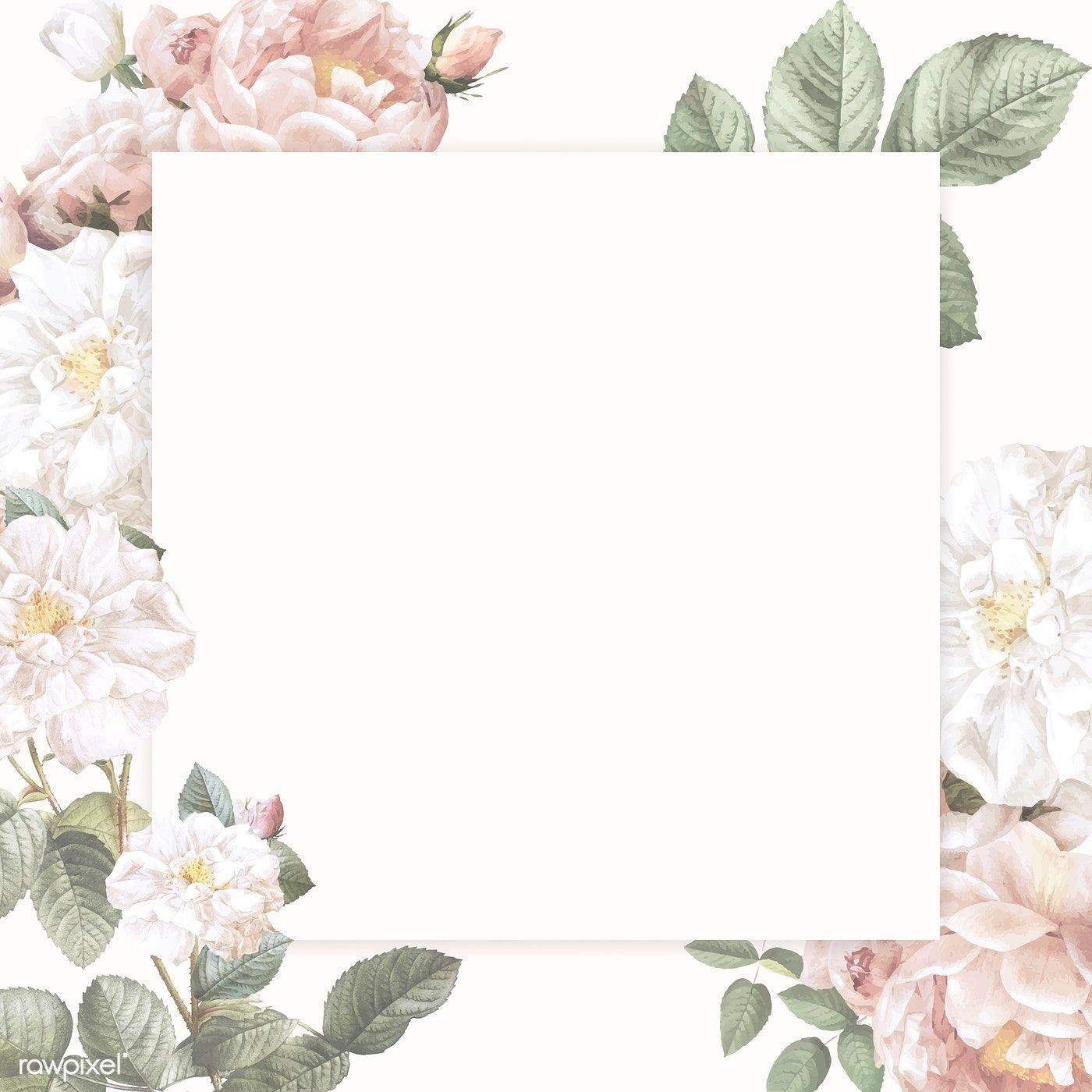 1400x1400 Download premium illustration of Elegant floral frame design