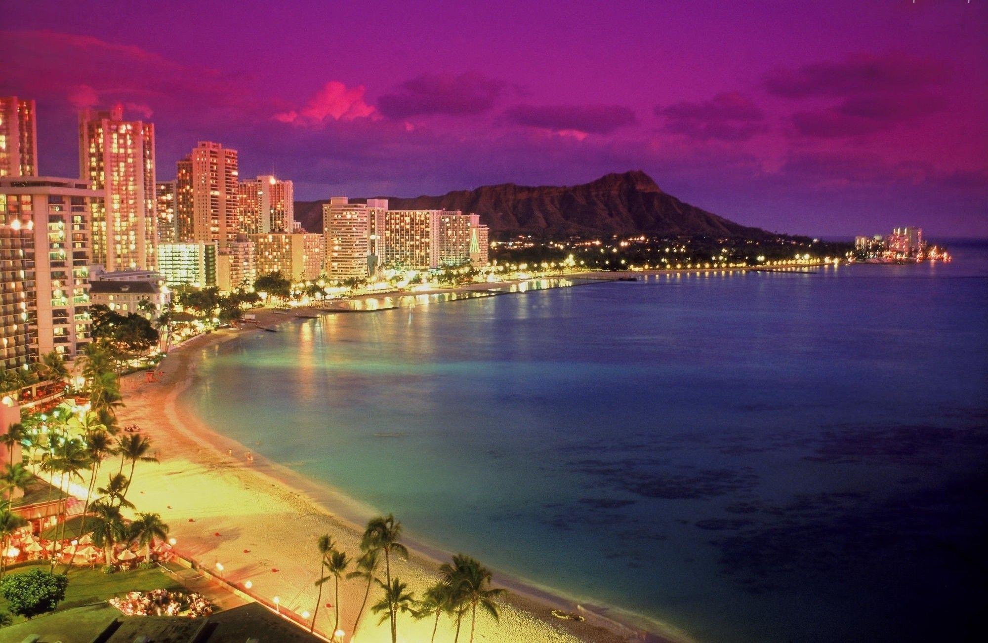 2000x1302 Beach: Island Nature Waikiki West Beautiful Hawaii Beach Wallpaper