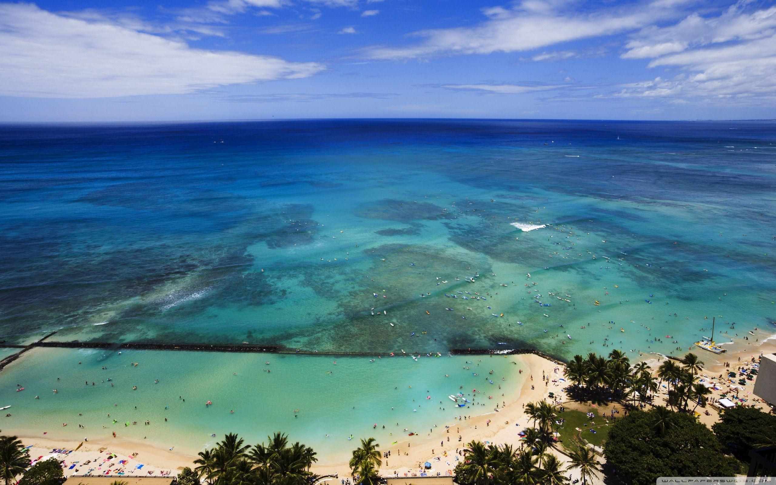 2560x1600 Aerial View Of Hawaii Beach ❤ 4K HD Desktop Wallpaper for 4K Ultra