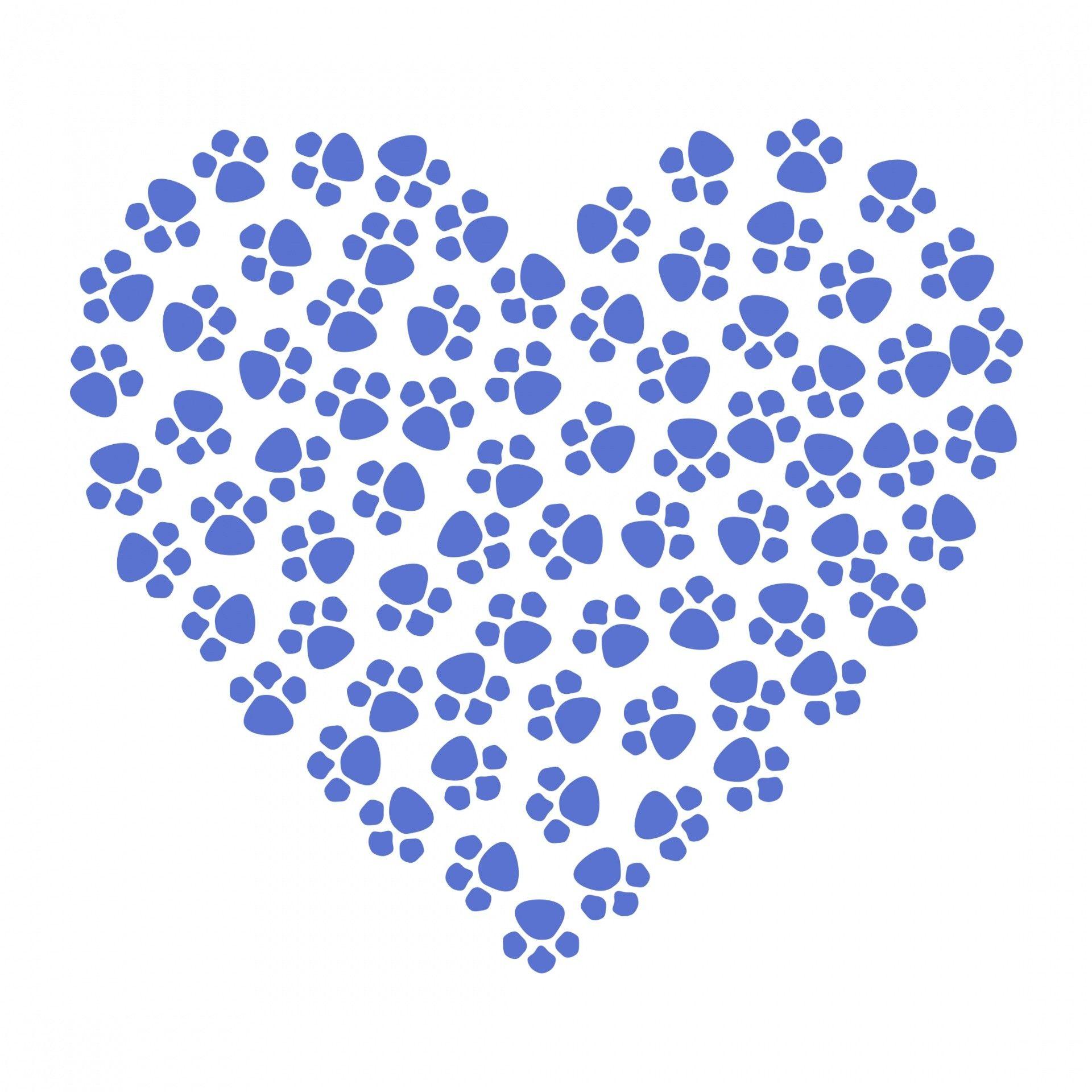 1920x1920 Wallpaper Heart Paw Print Background Paw Prints Heart Paw