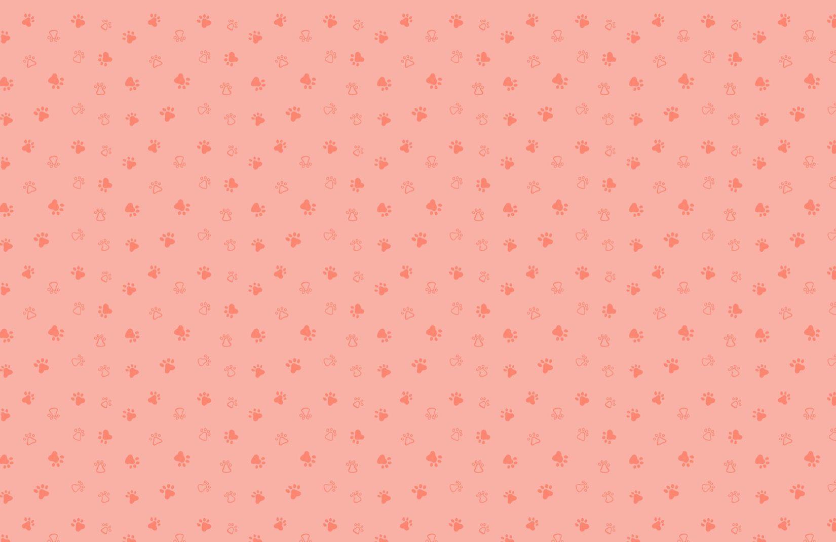 1650x1070 Red Paw Print Wallpaper Mural